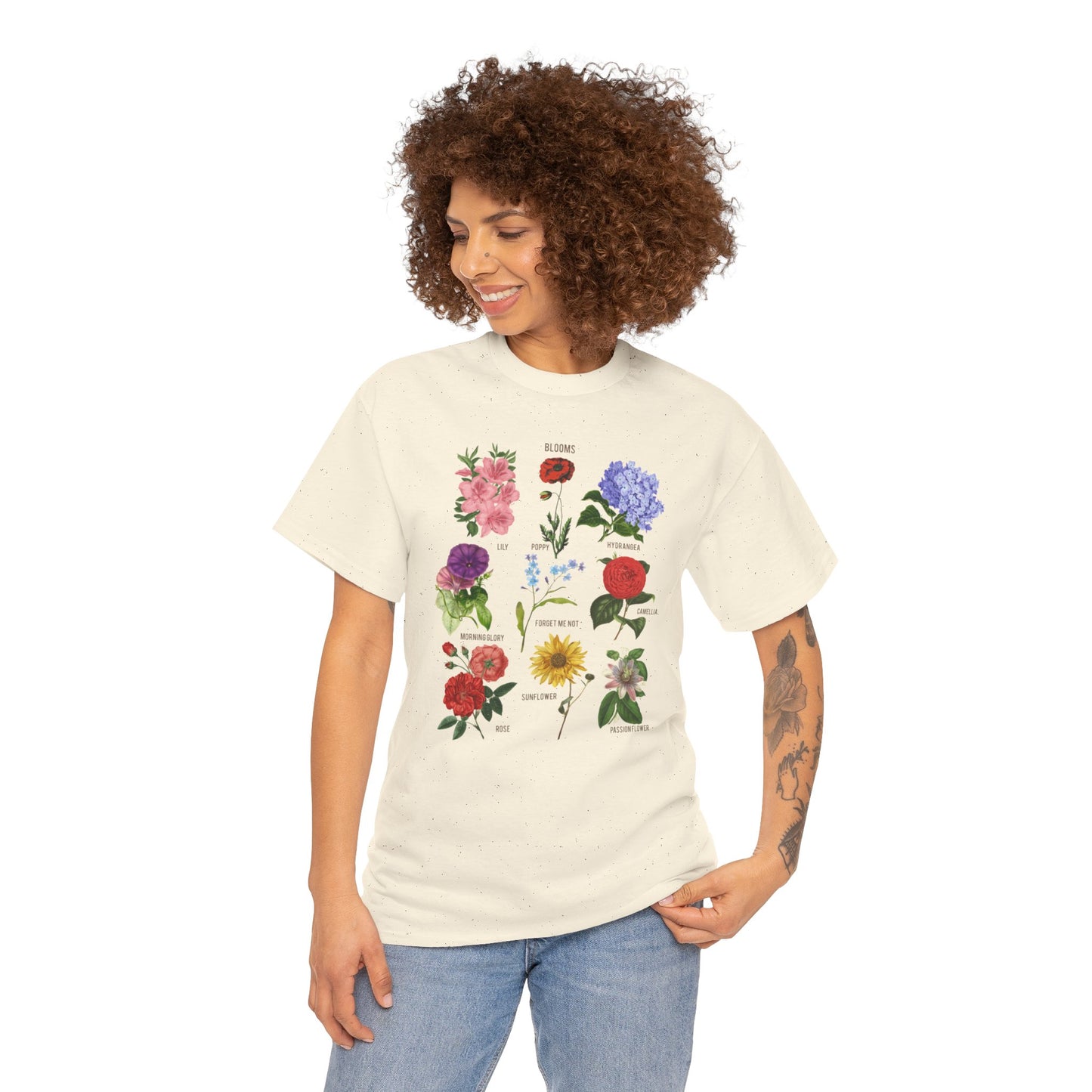 Blooms Flower Unisex Heavy Cotton Tee