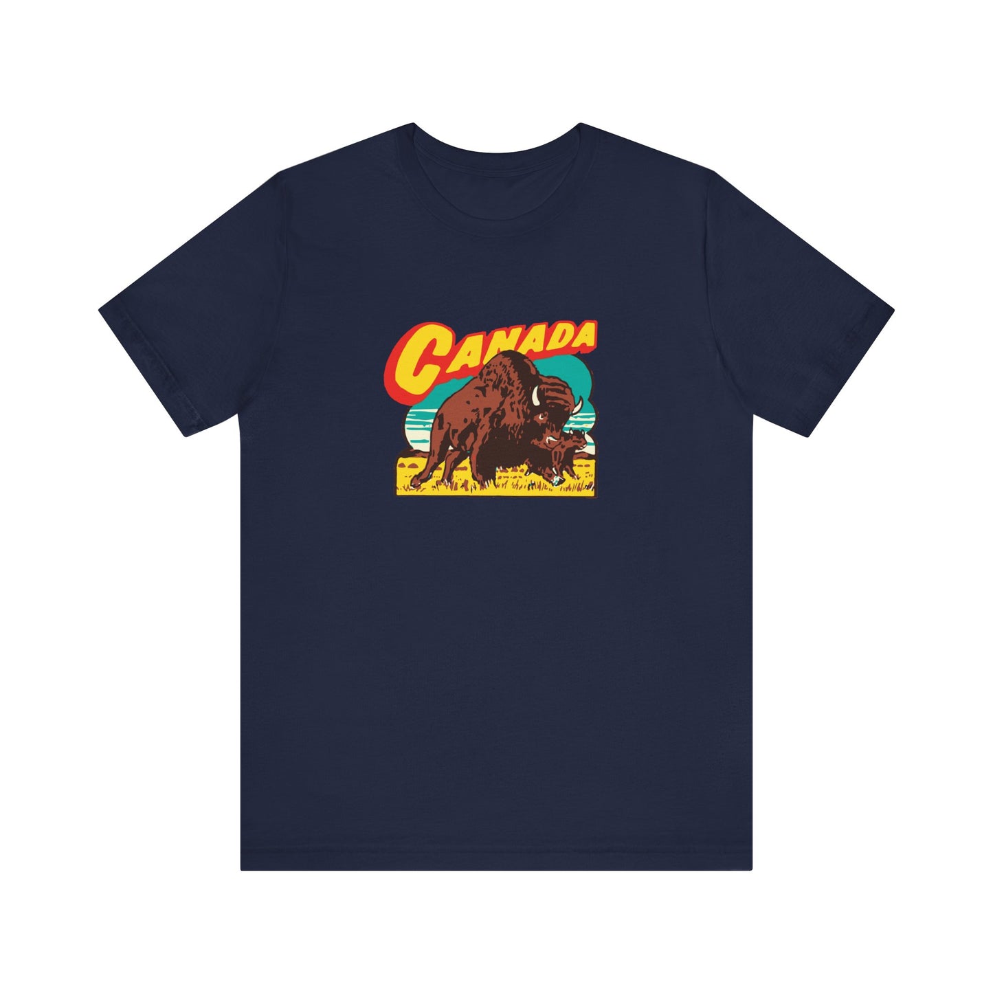 Retro Travel Poster Unisex Jersey Short Sleeve Tee