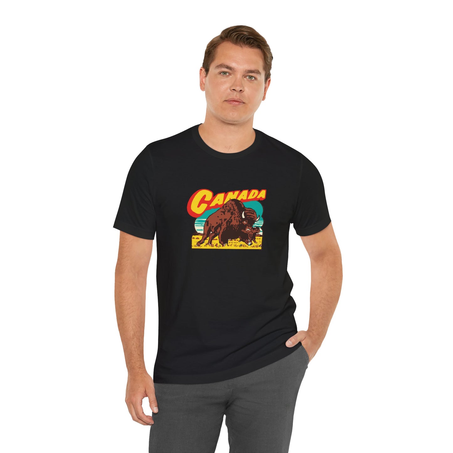 Retro Travel Poster Unisex Jersey Short Sleeve Tee