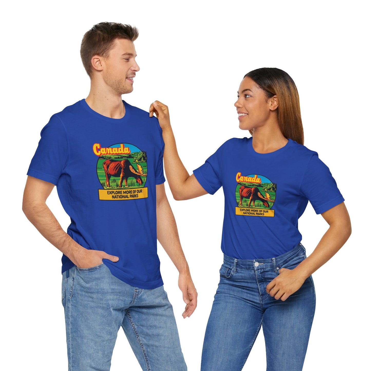 Retro Canada Travel Poster Unisex Jersey Short Sleeve Tee