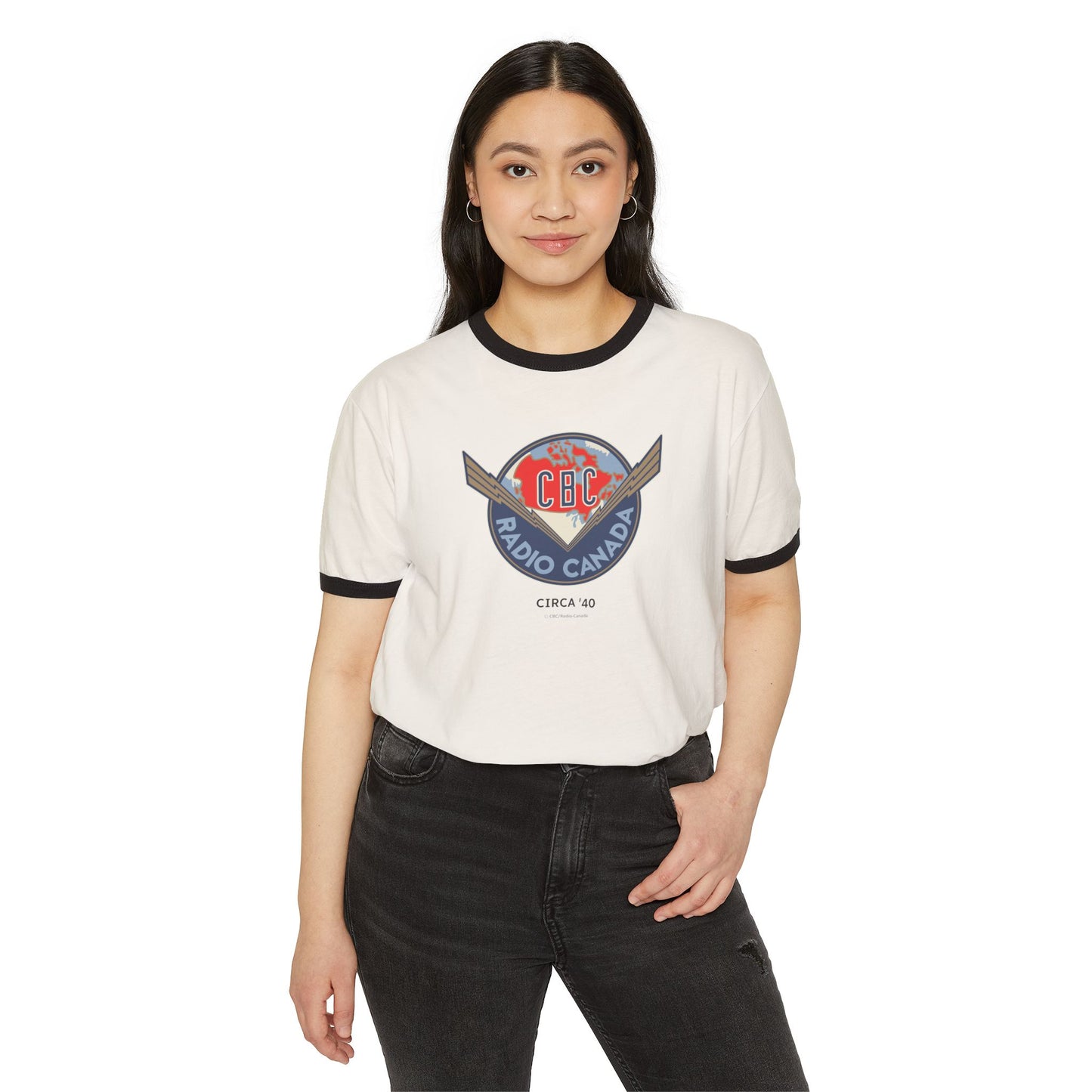 CBC 1966 Retro Logo Unisex Cotton Ringer T-Shirt