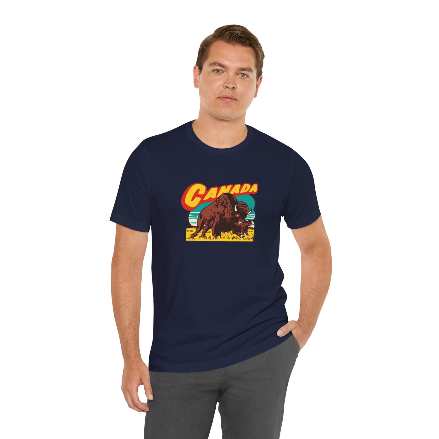 Retro Travel Poster Unisex Jersey Short Sleeve Tee