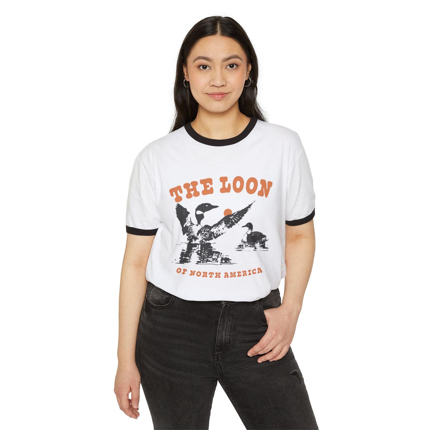 Loon Of North America Unisex Cotton Ringer T-Shirt
