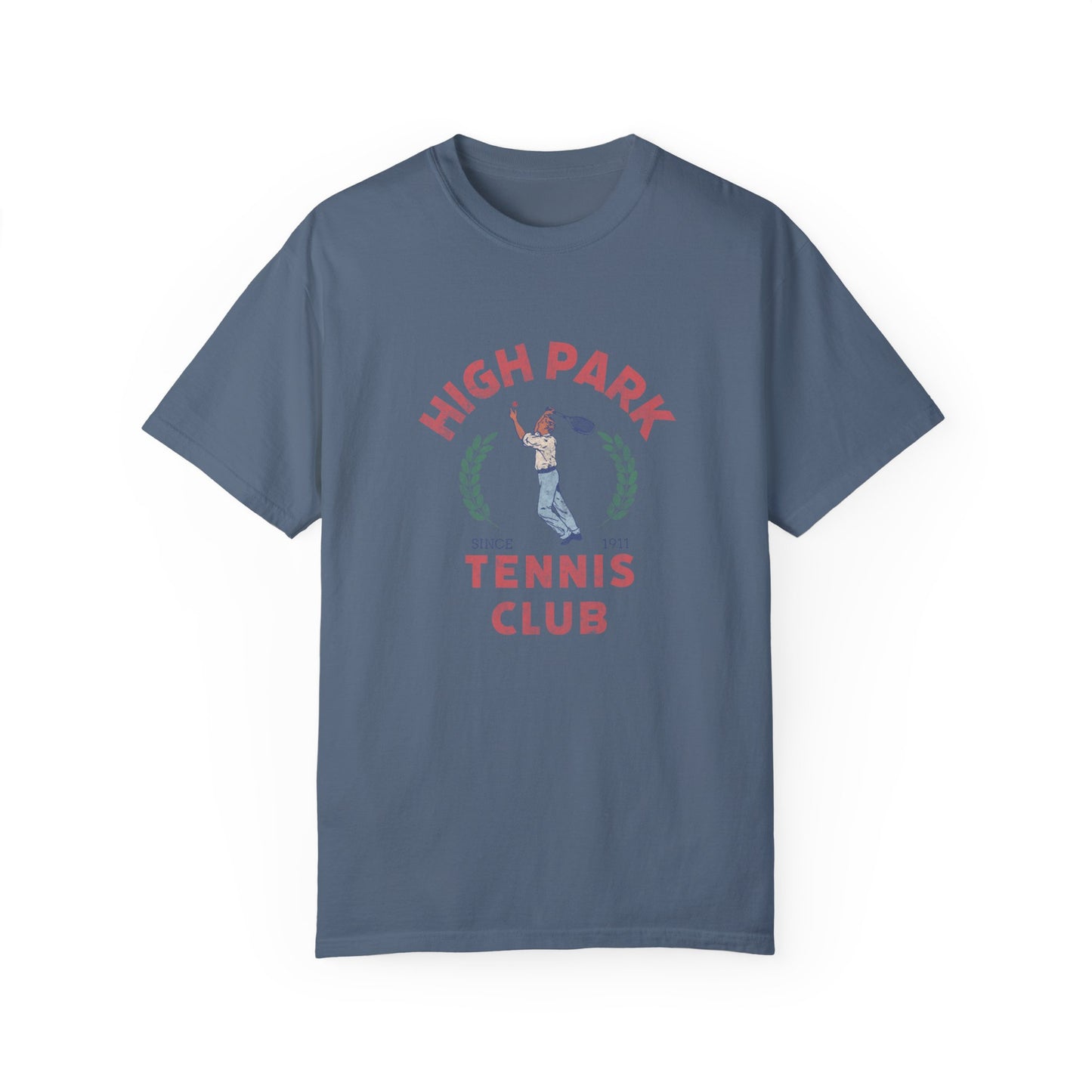 High Park Vintage Tennis Club Unisex Garment-Dyed T-shirt
