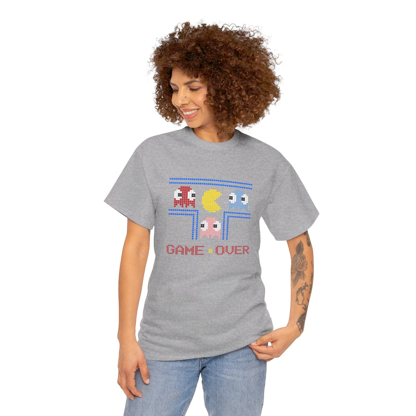 Game Over Retro Gaming Unisex Heavy Cotton Tee