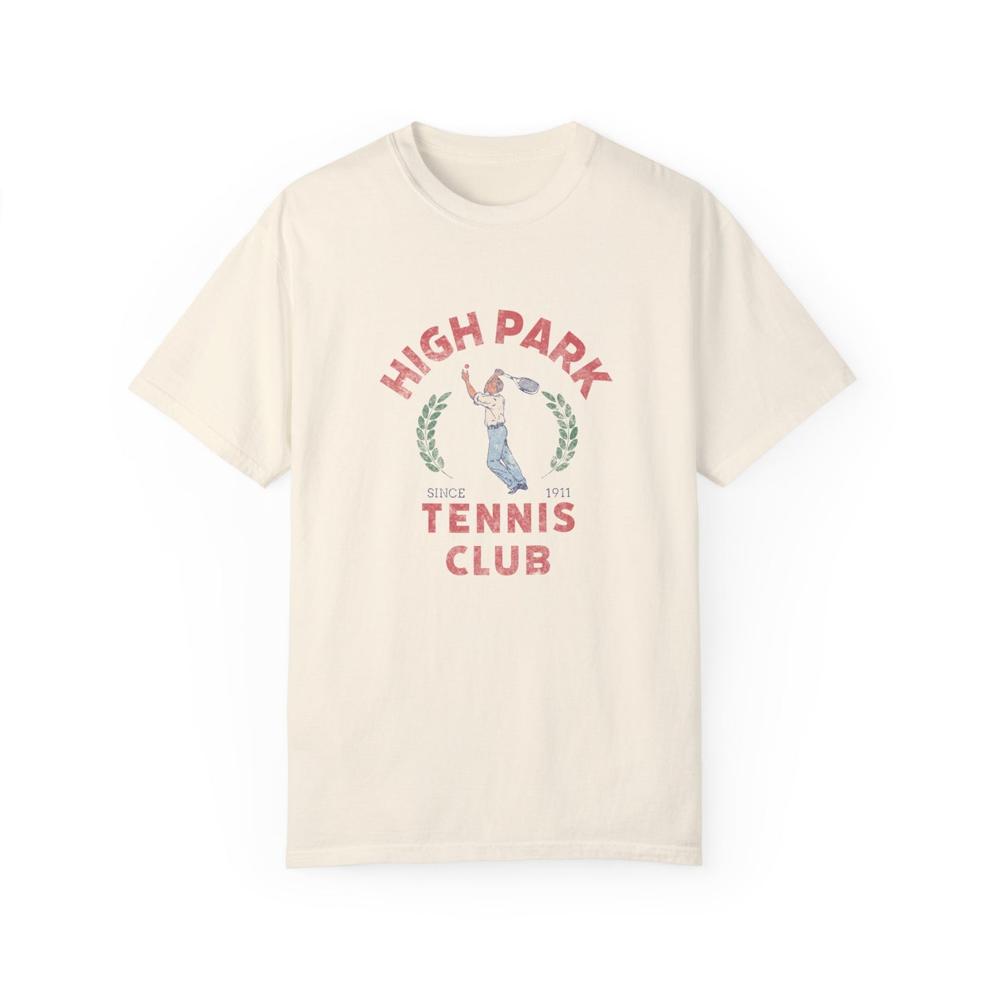 High Park Vintage Tennis Club Unisex Garment-Dyed T-shirt