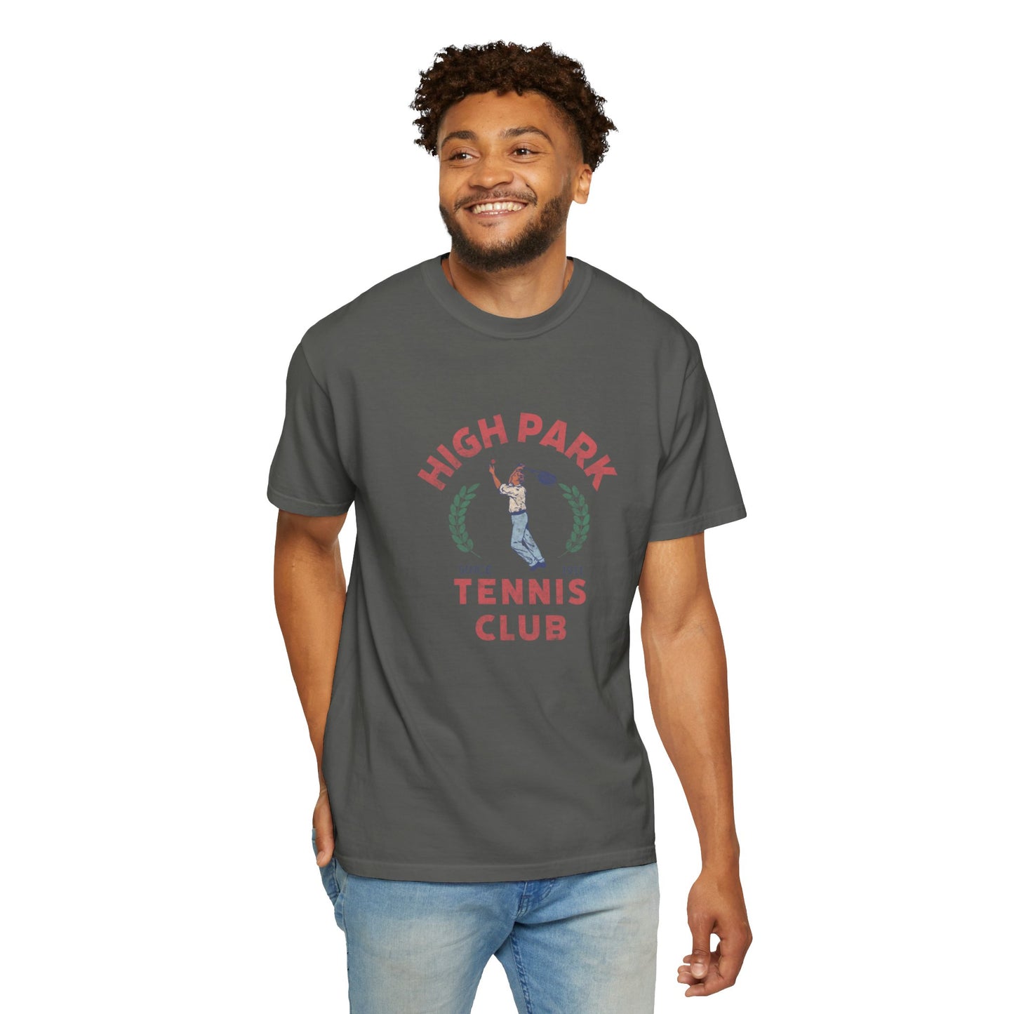 High Park Vintage Tennis Club Unisex Garment-Dyed T-shirt
