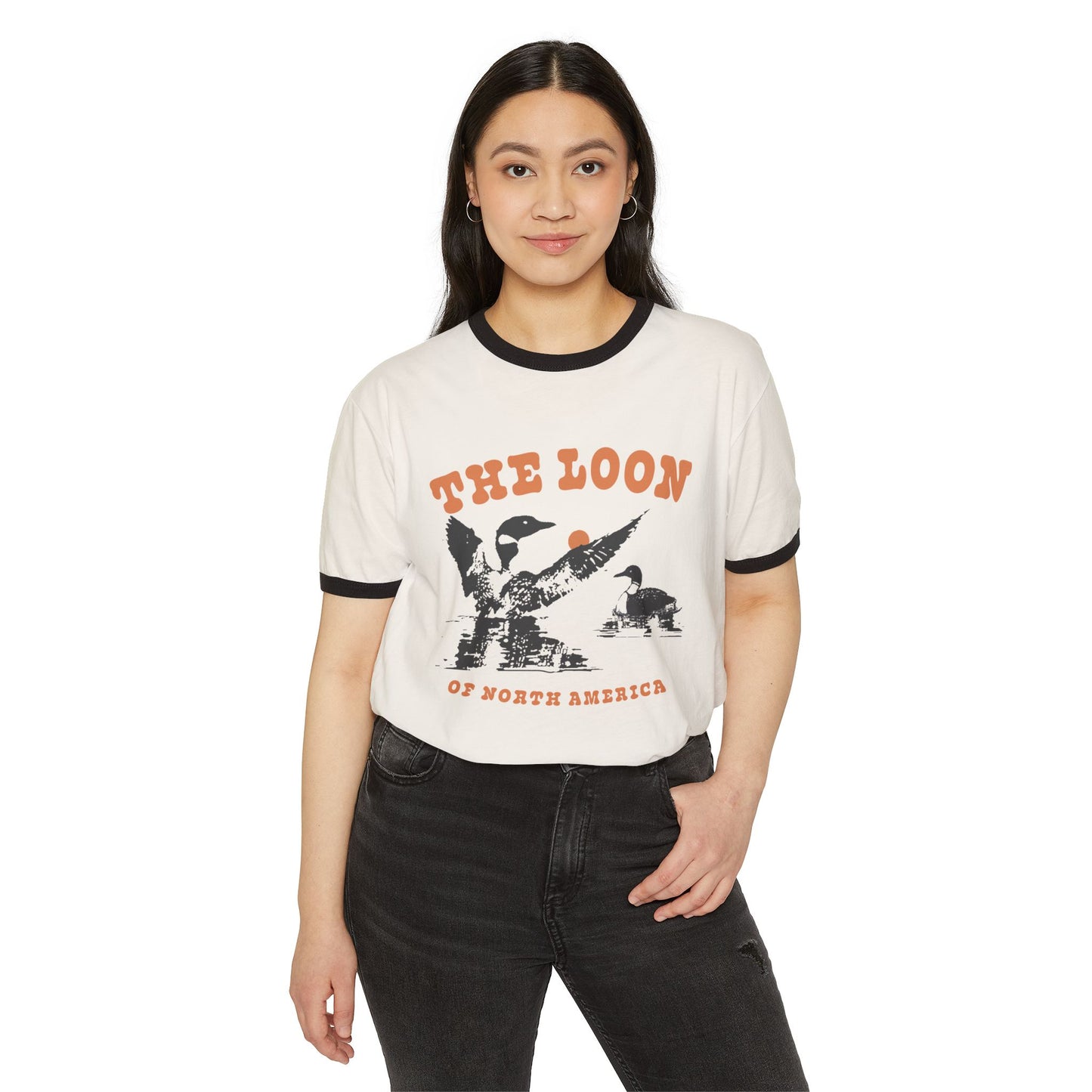 Loon Of North America Unisex Cotton Ringer T-Shirt