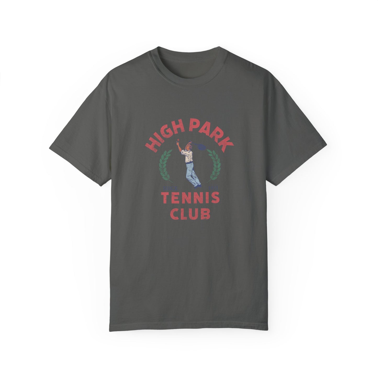 High Park Vintage Tennis Club Unisex Garment-Dyed T-shirt