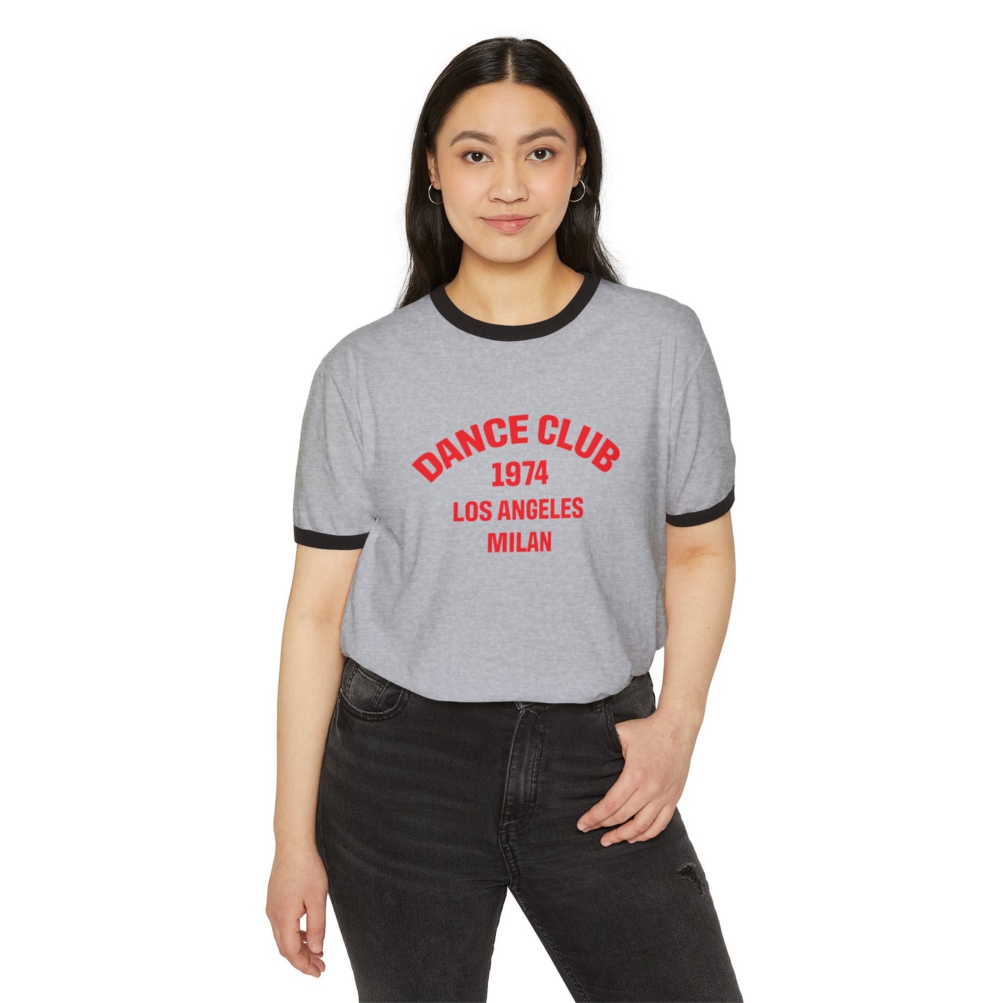 Dance Club 1974 Unisex Cotton Ringer T-Shirt