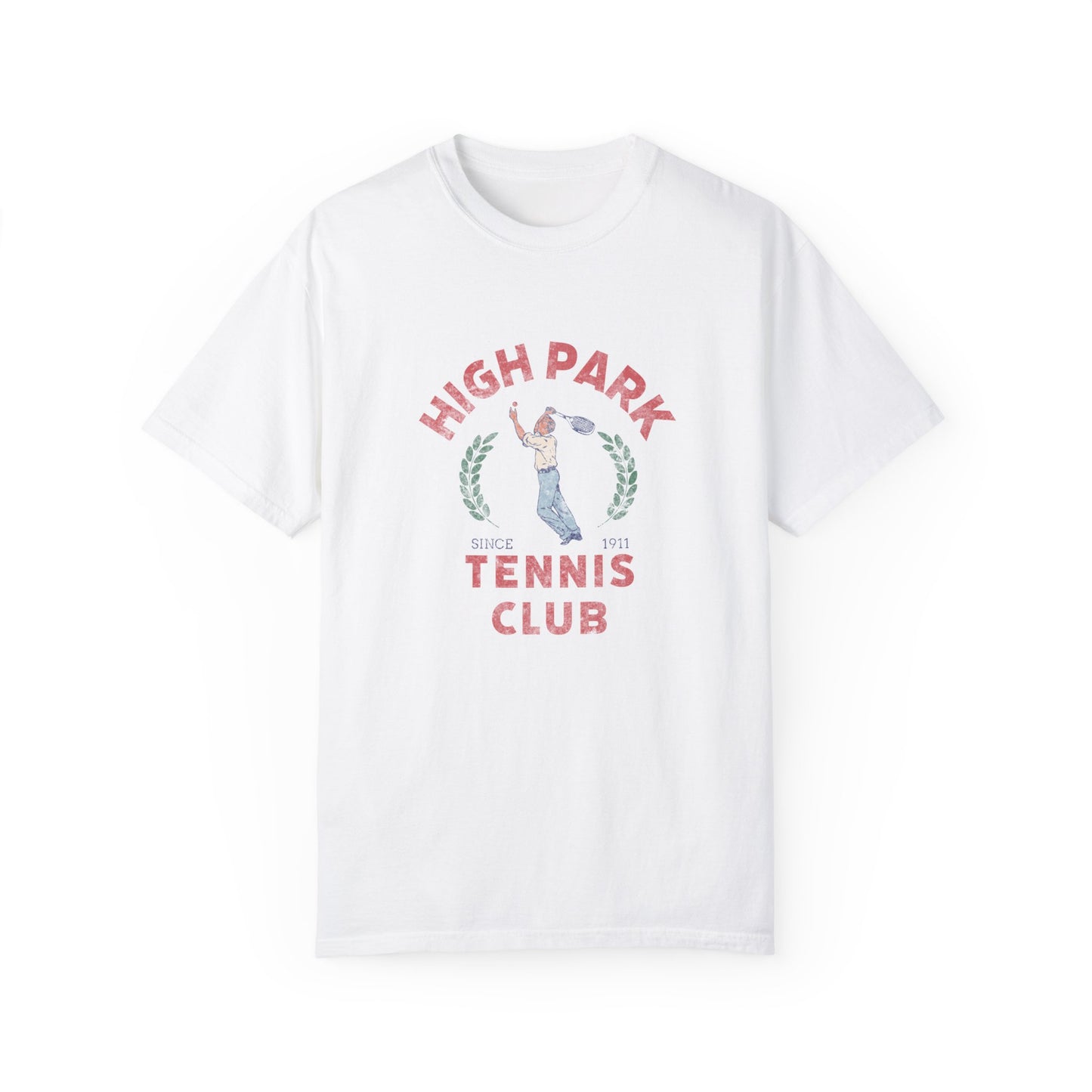 High Park Vintage Tennis Club Unisex Garment-Dyed T-shirt