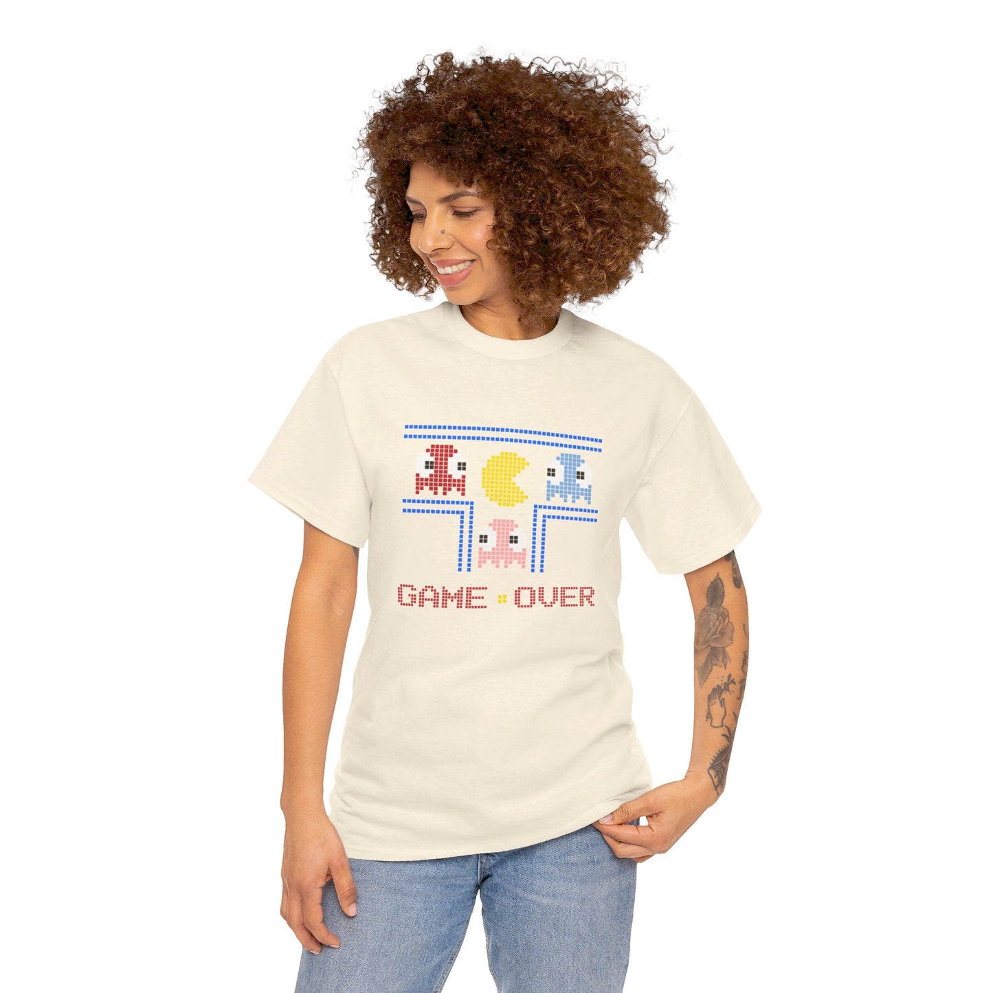 Game Over Retro Gaming Unisex Heavy Cotton Tee