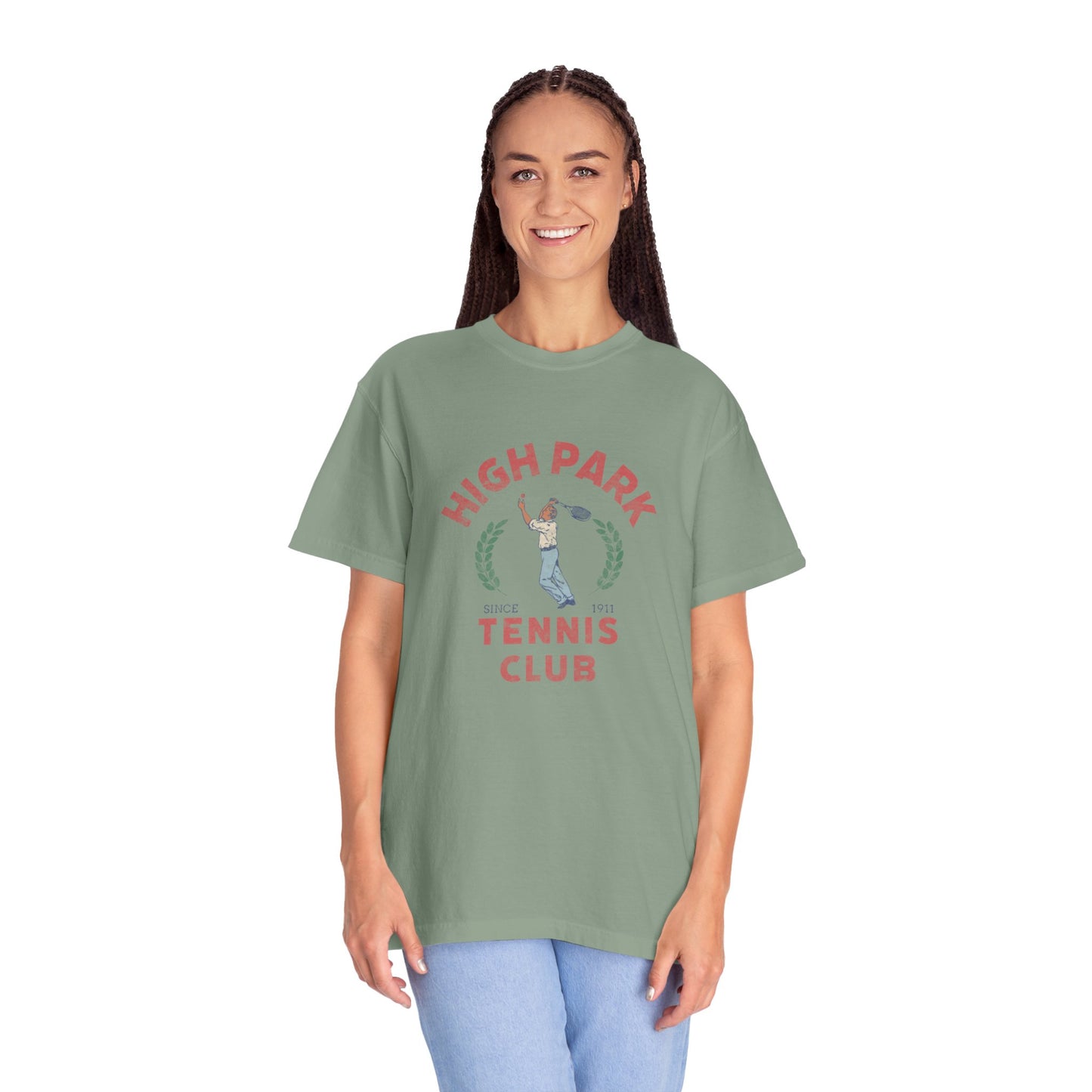 High Park Vintage Tennis Club Unisex Garment-Dyed T-shirt