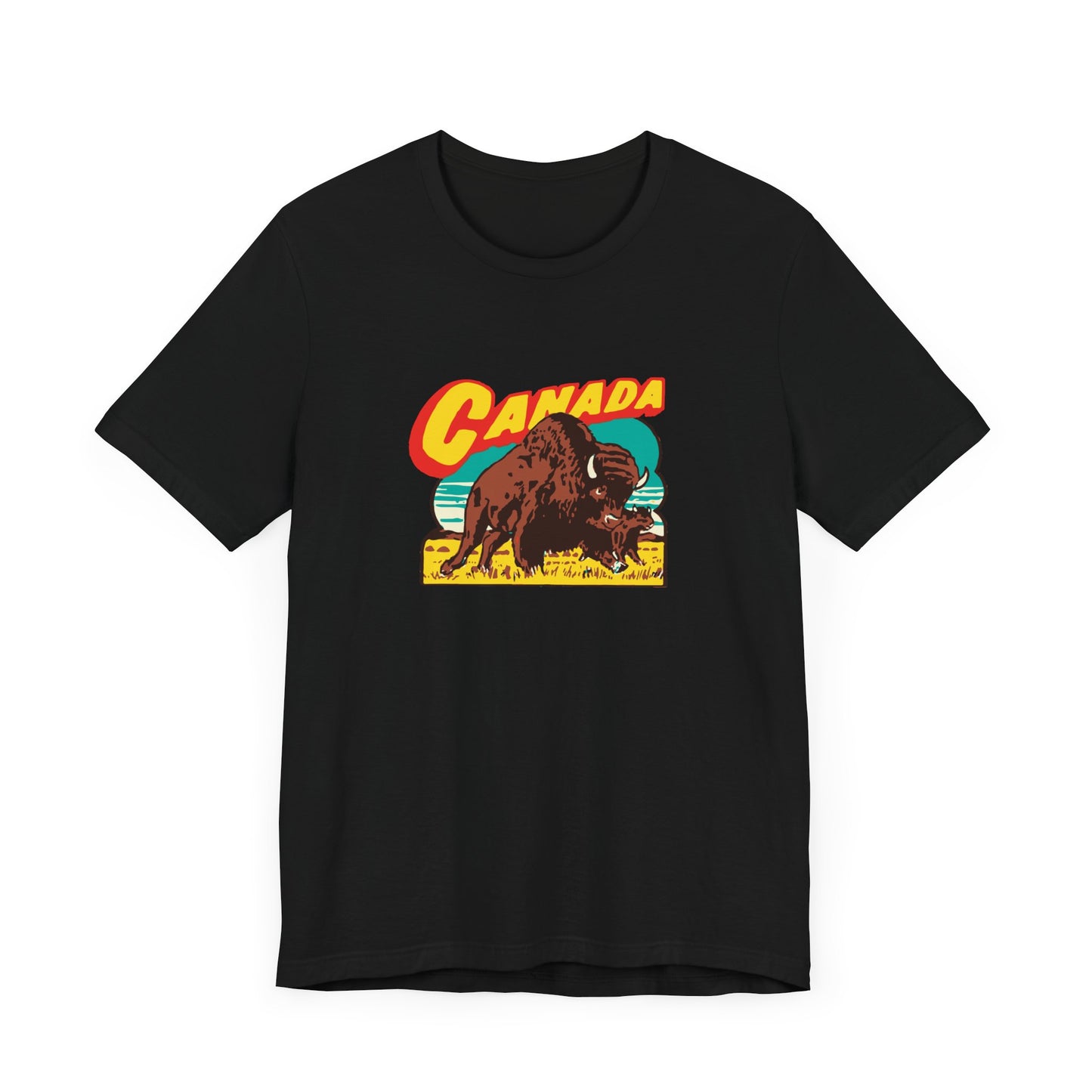 Retro Travel Poster Unisex Jersey Short Sleeve Tee