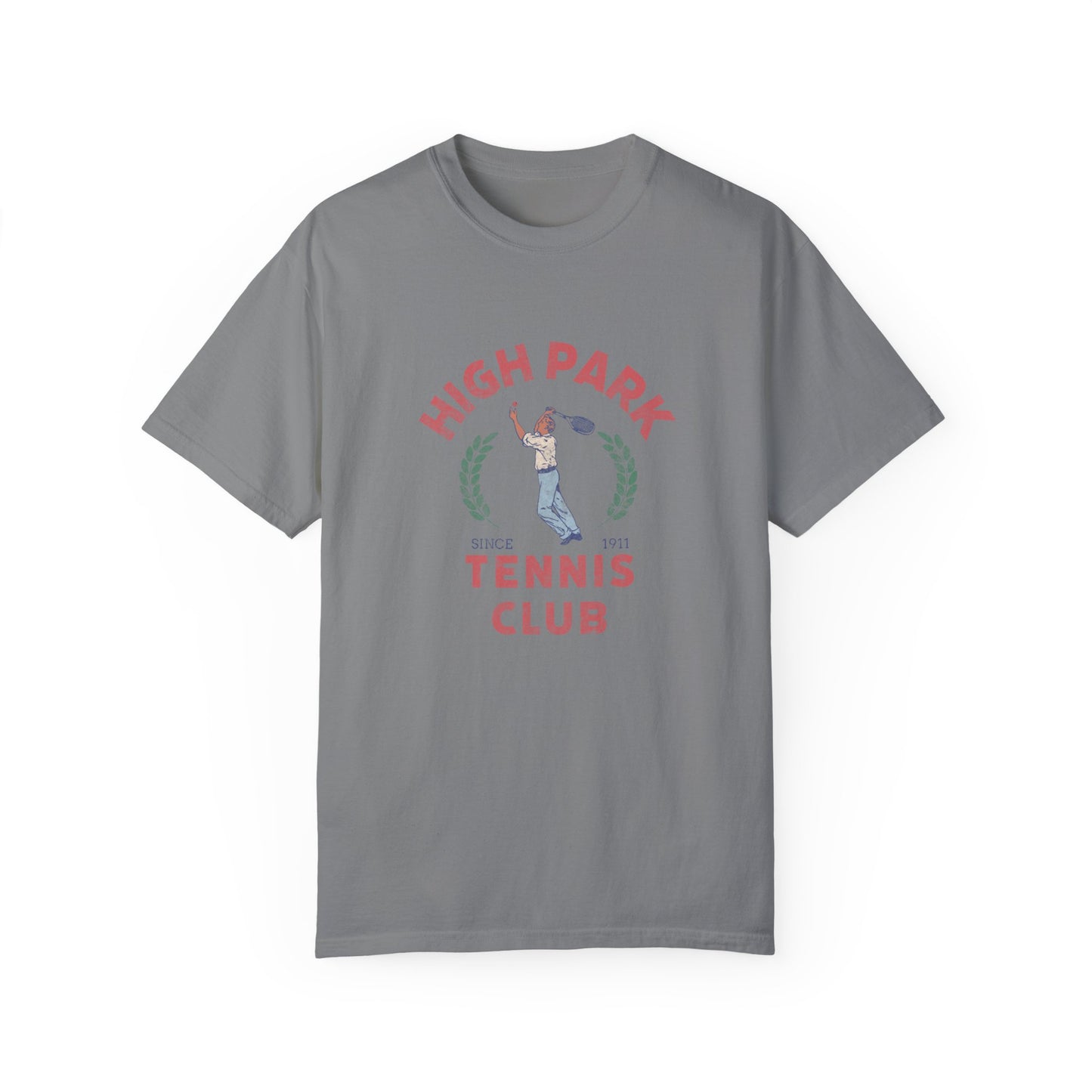 High Park Vintage Tennis Club Unisex Garment-Dyed T-shirt