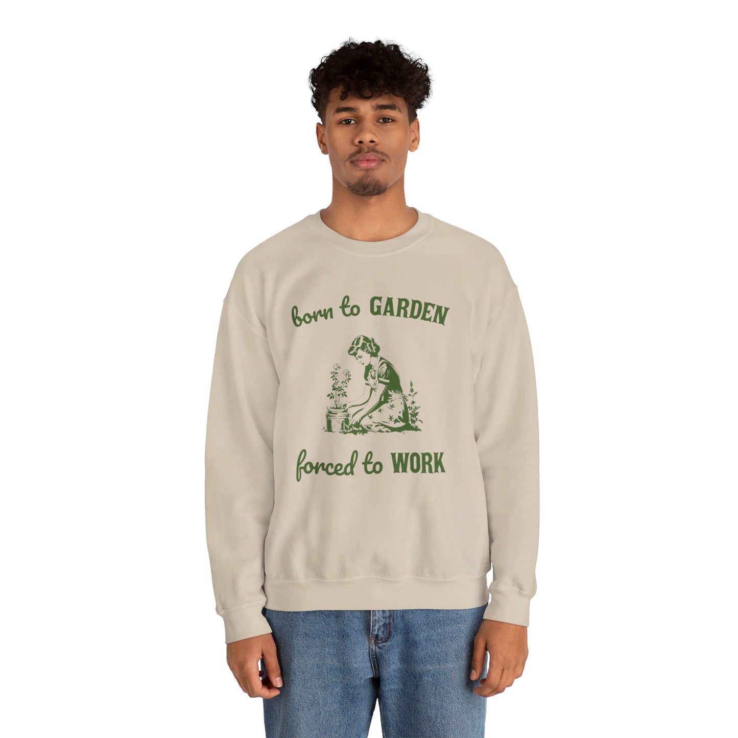Born To Garden Forced To Work Unisex Heavy Blend™ Crewneck Sweatshirt