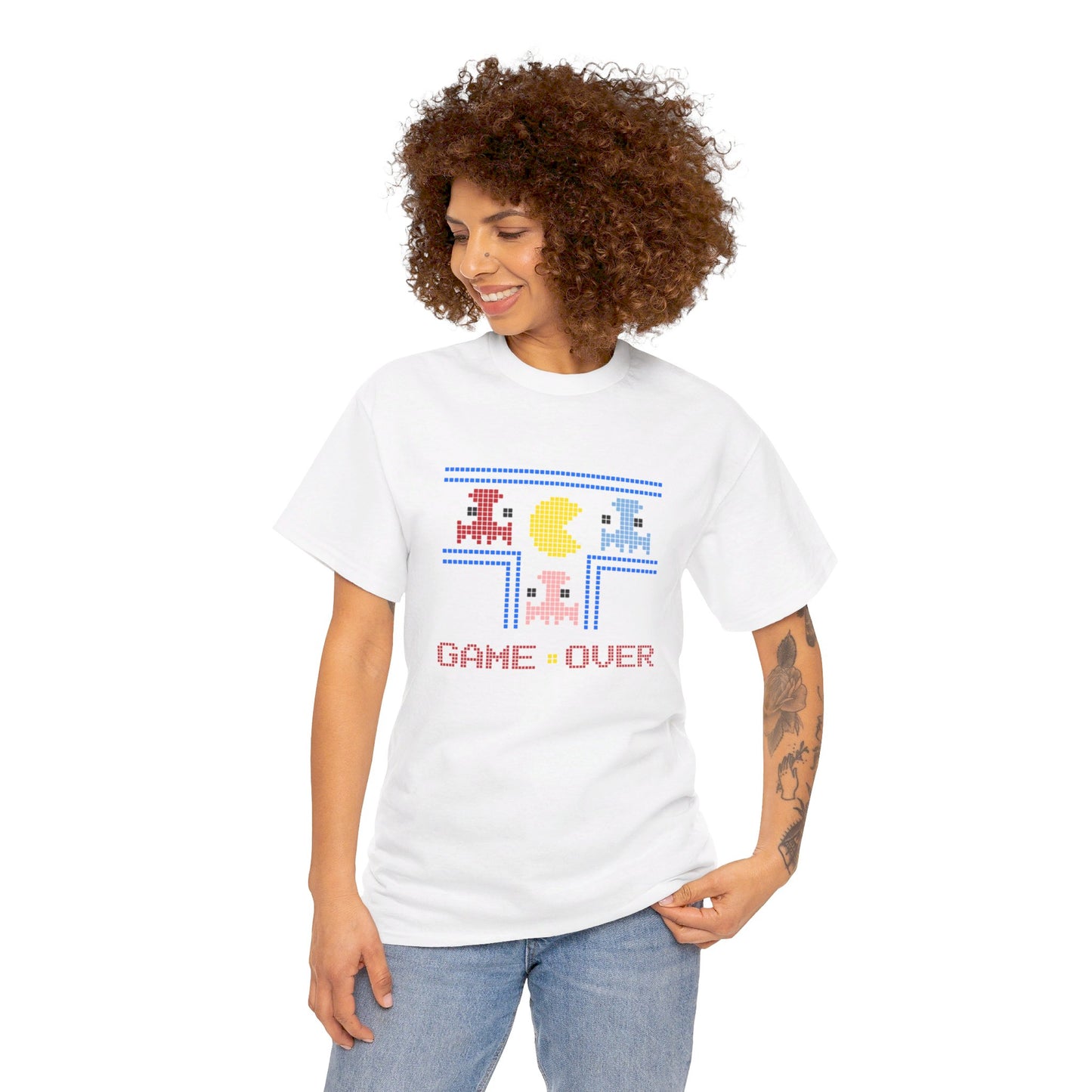 Game Over Retro Gaming Unisex Heavy Cotton Tee