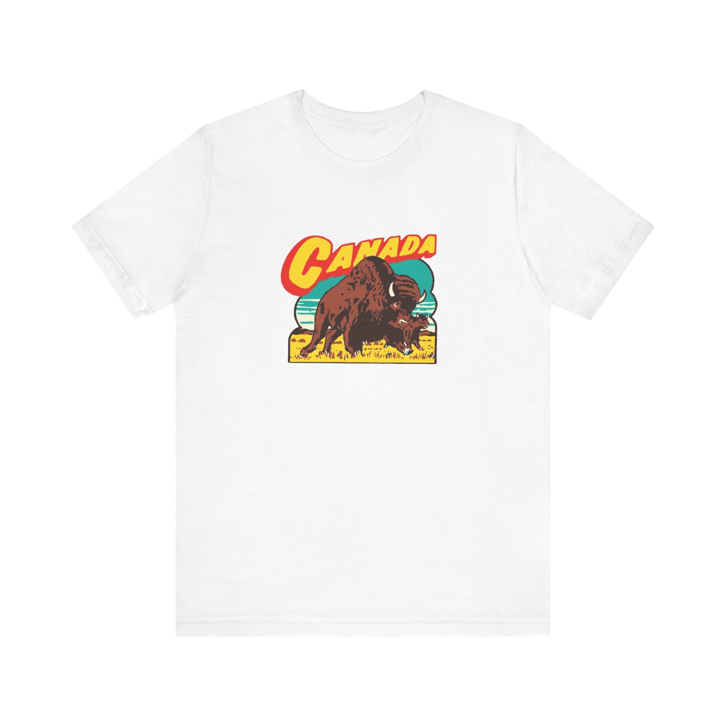 Retro Travel Poster Unisex Jersey Short Sleeve Tee