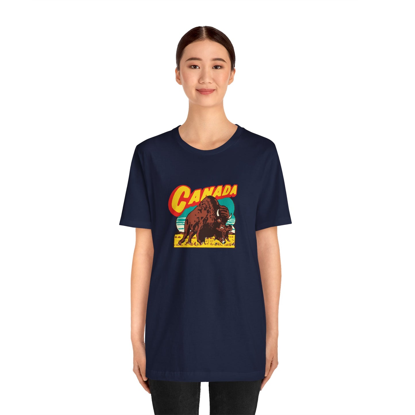 Retro Travel Poster Unisex Jersey Short Sleeve Tee