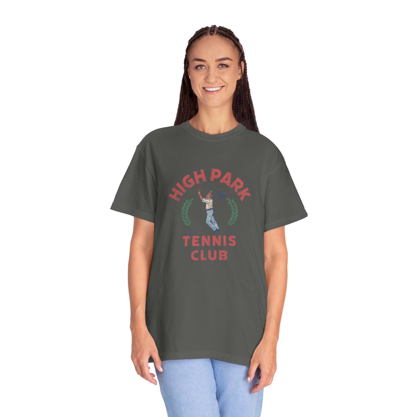 High Park Vintage Tennis Club Unisex Garment-Dyed T-shirt