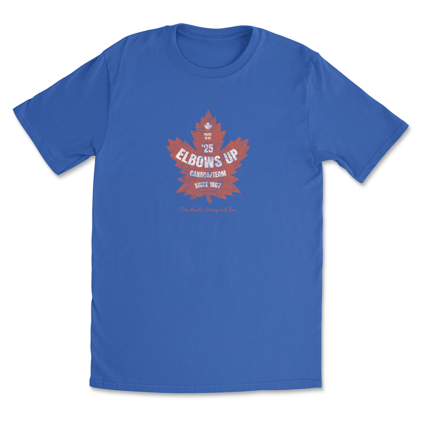 Elbows Up Vintage Maple Leaf Jersey Tee