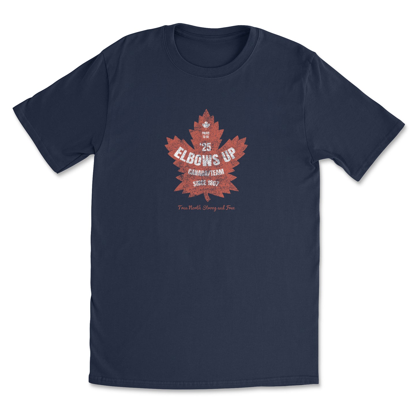 Elbows Up Vintage Maple Leaf Jersey Tee