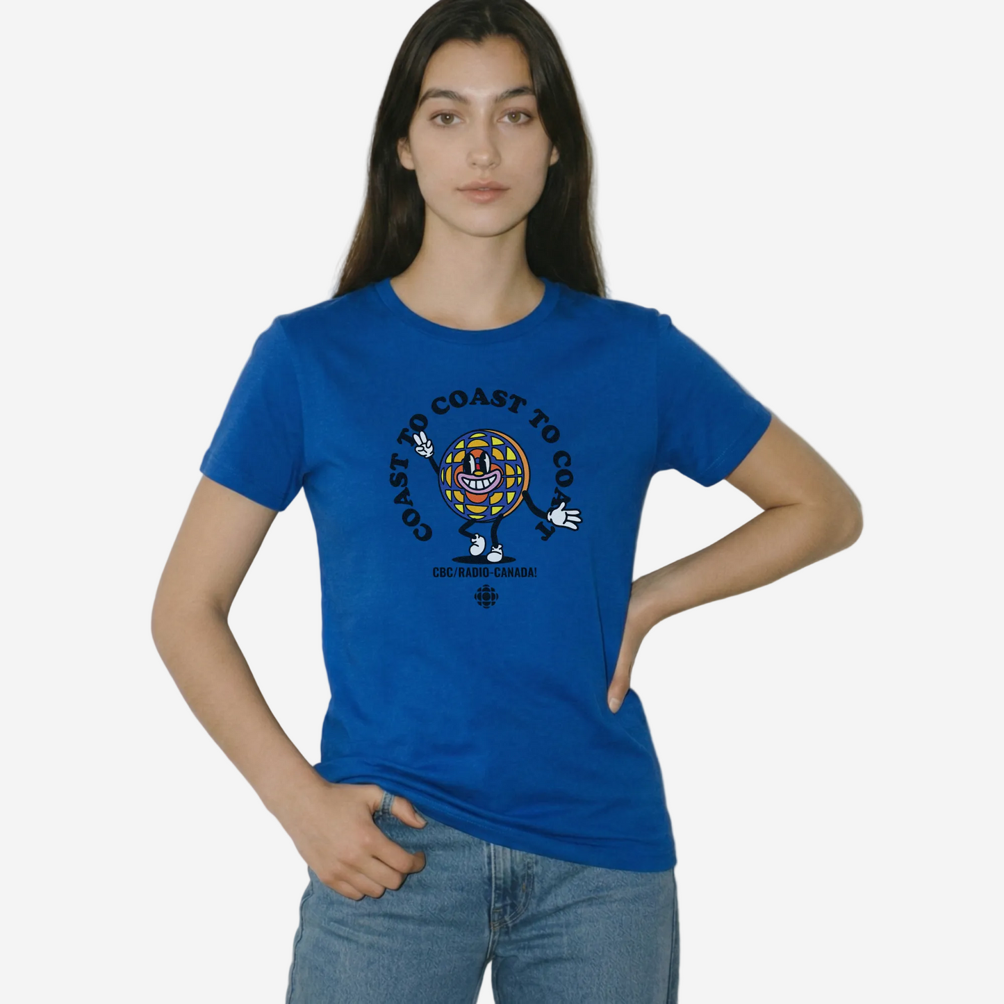 Unisex CBC 1974 Larry The Logo Mascot Made In Canada Jersey Tee