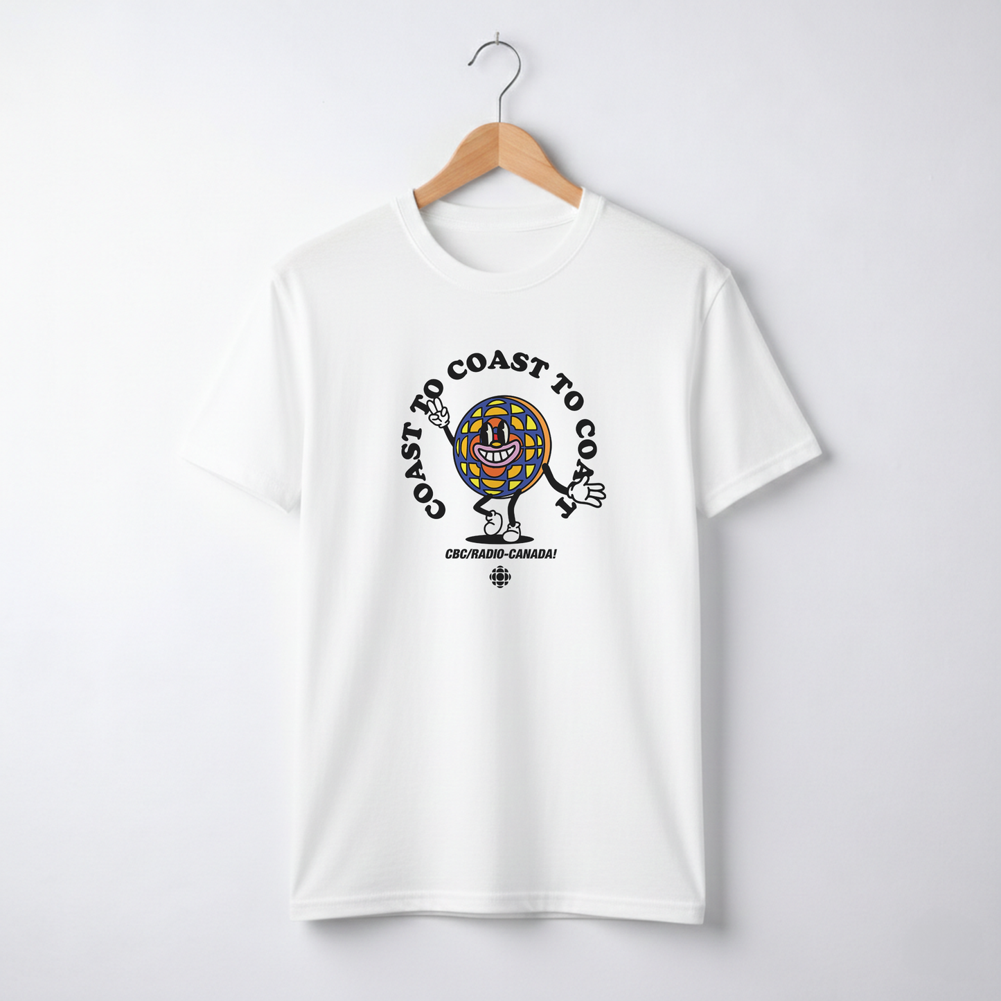 Unisex CBC 1974 Larry The Logo Mascot Made In Canada Jersey Tee