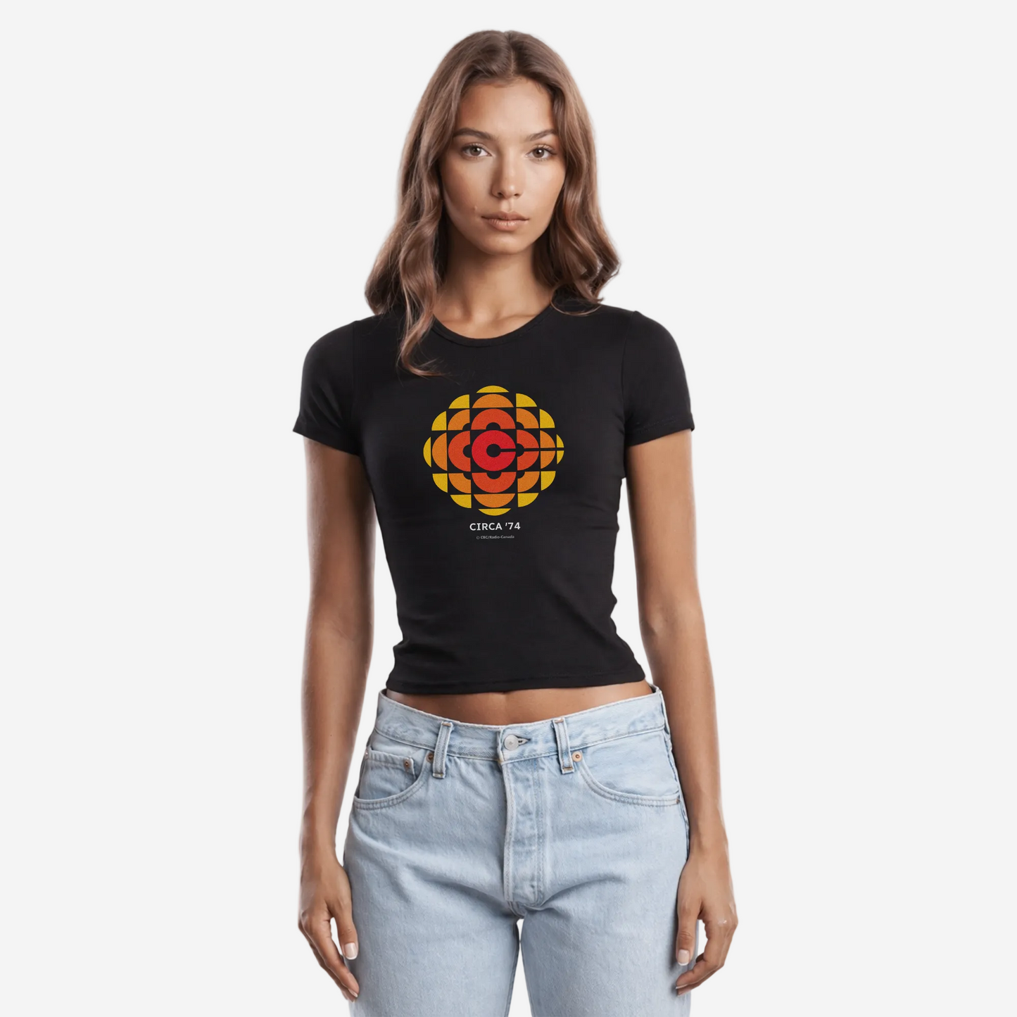 Ladies Bamboo Stretch Tee CBC '74 Logo
