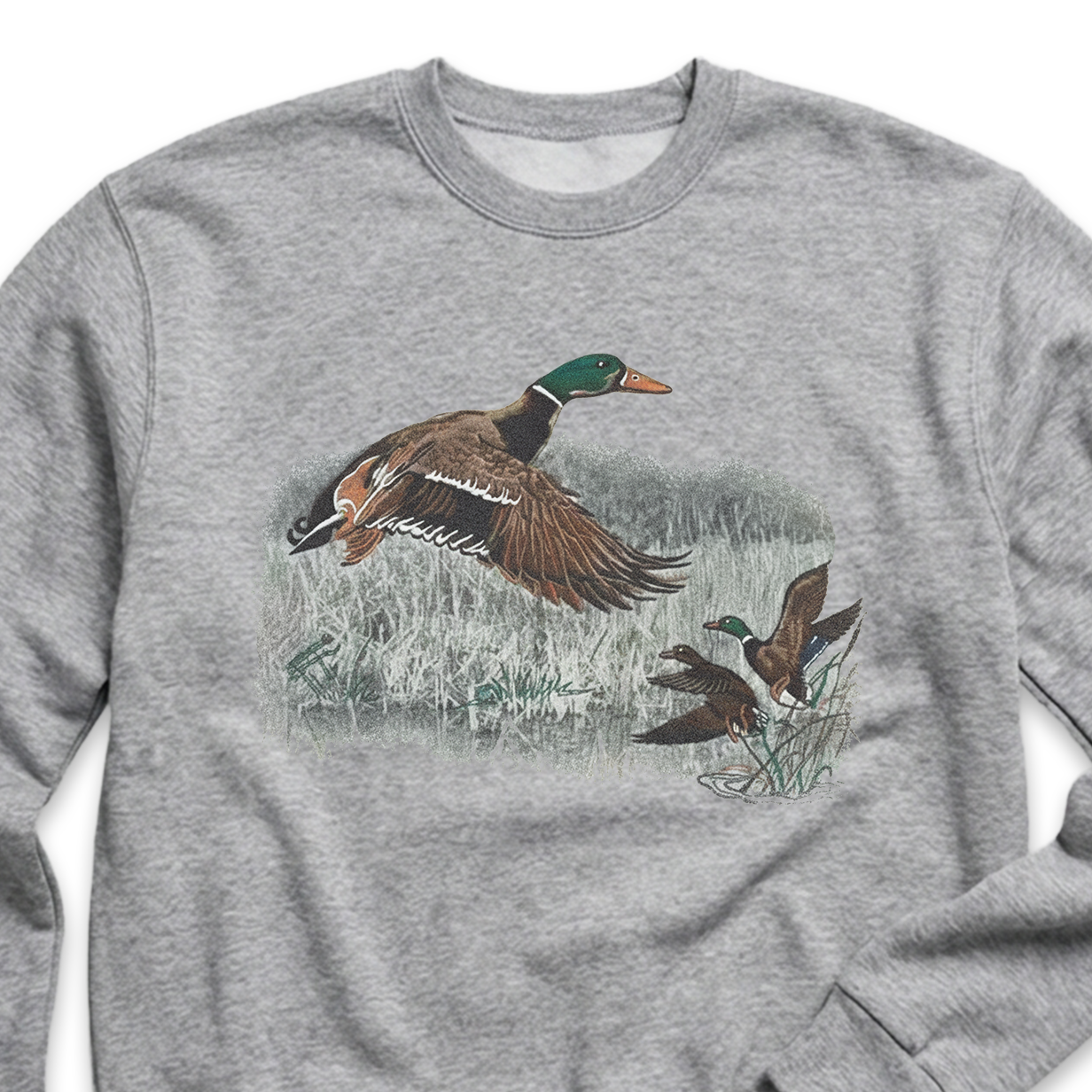 Vintage Waterfowl Ducks Midflight Made In Canada Sweater