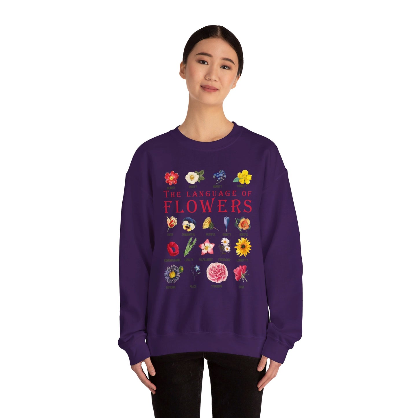 The Language Of Flowers Unisex Heavy Blend™ Crewneck Sweatshirt