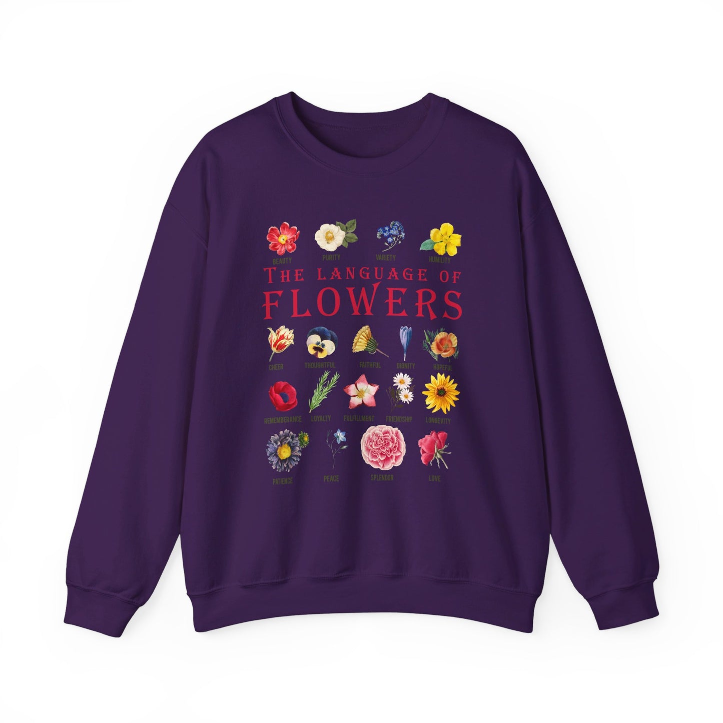 The Language Of Flowers Unisex Heavy Blend™ Crewneck Sweatshirt