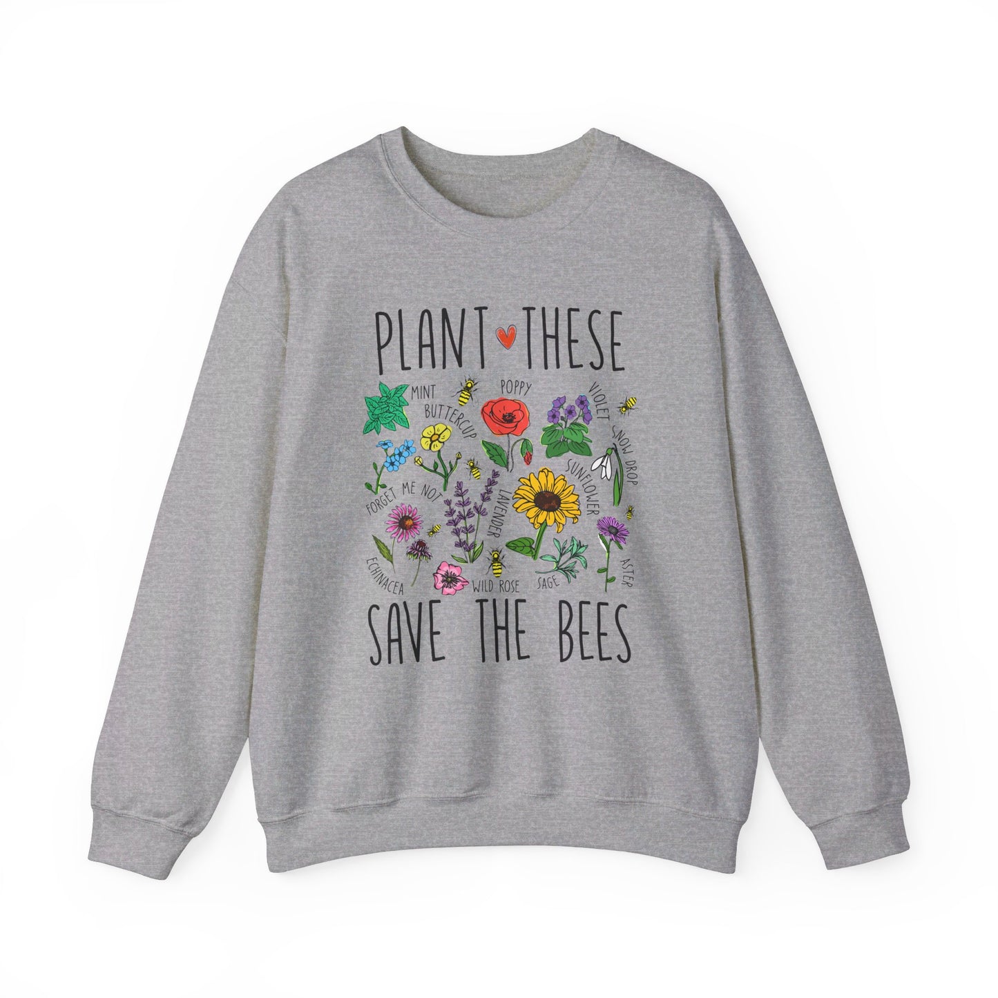 Plant These Save The Bees Unisex Heavy Blend™ Crewneck Sweatshirt