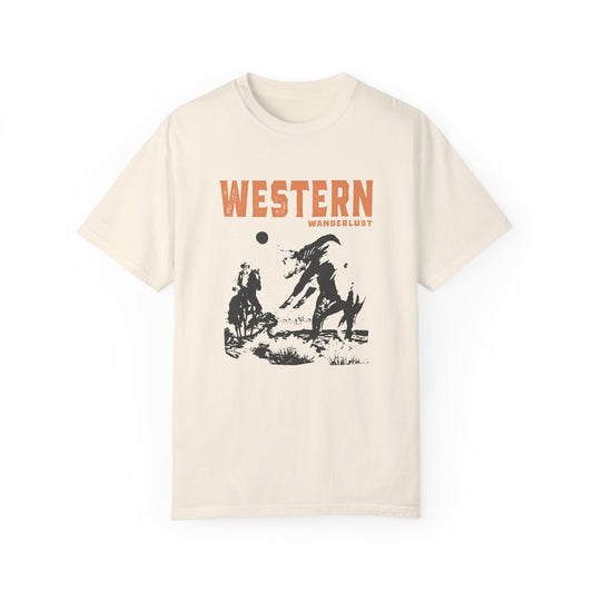 Western Wonderlust Unisex Garment-Dyed T-shirt