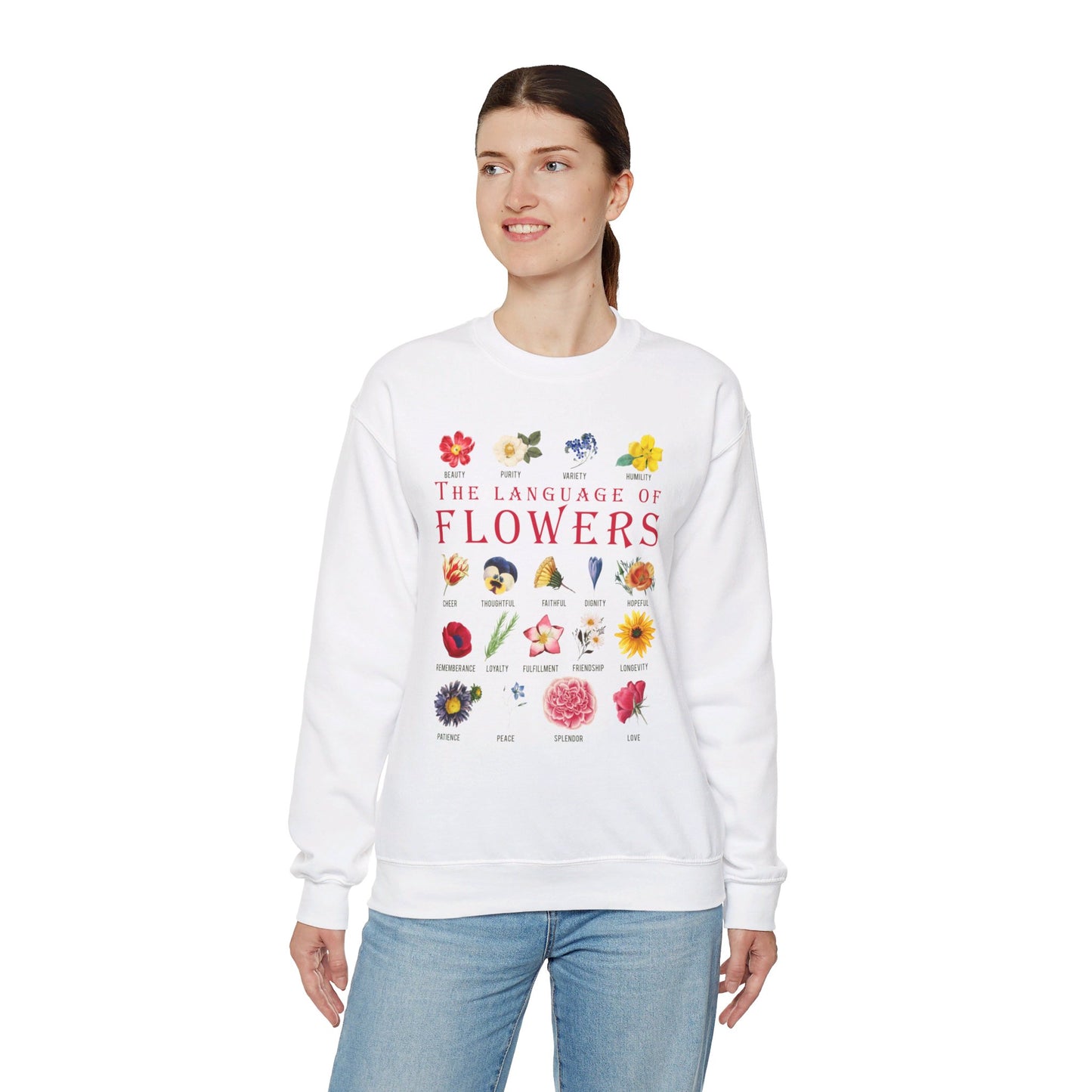 The Language Of Flowers Unisex Heavy Blend™ Crewneck Sweatshirt