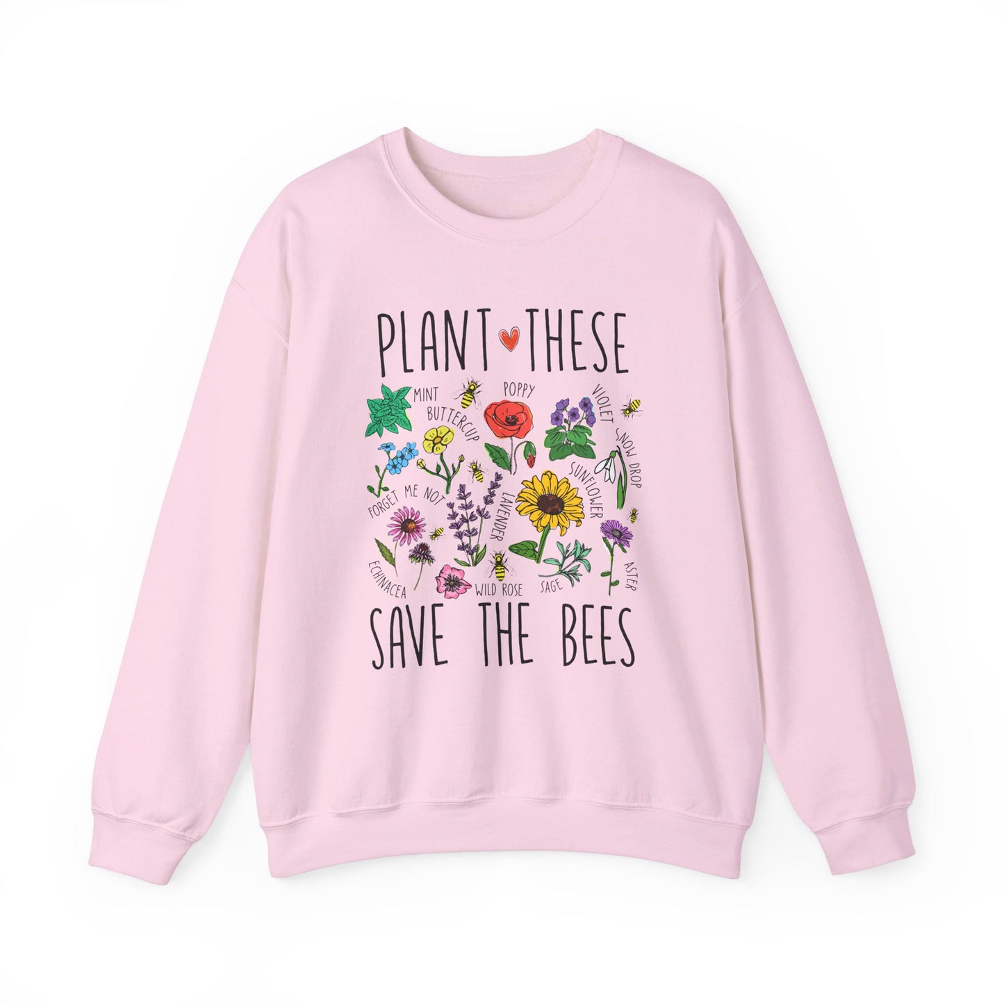 Plant These Save The Bees Unisex Heavy Blend™ Crewneck Sweatshirt