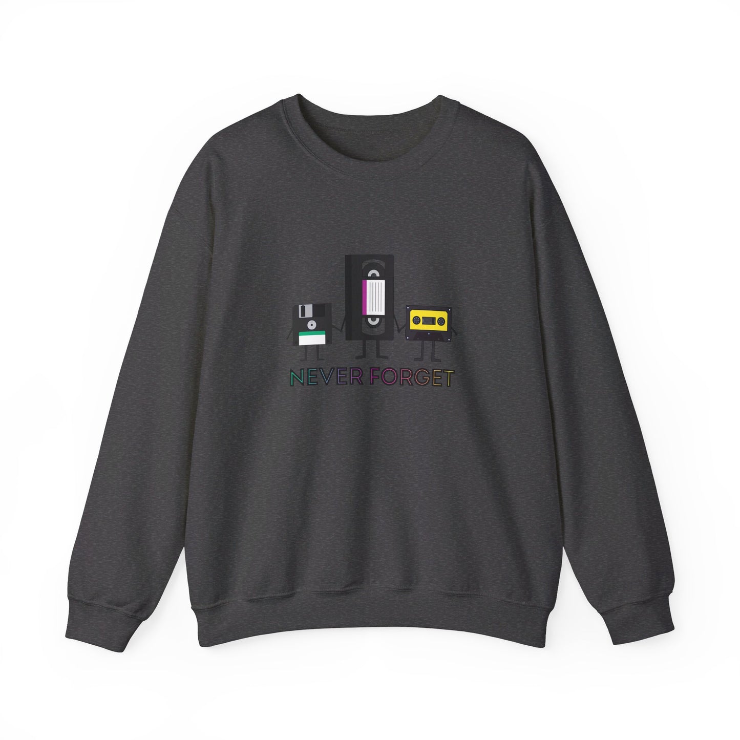 Never Forget Retro Unisex Heavy Blend™ Crewneck Sweatshirt