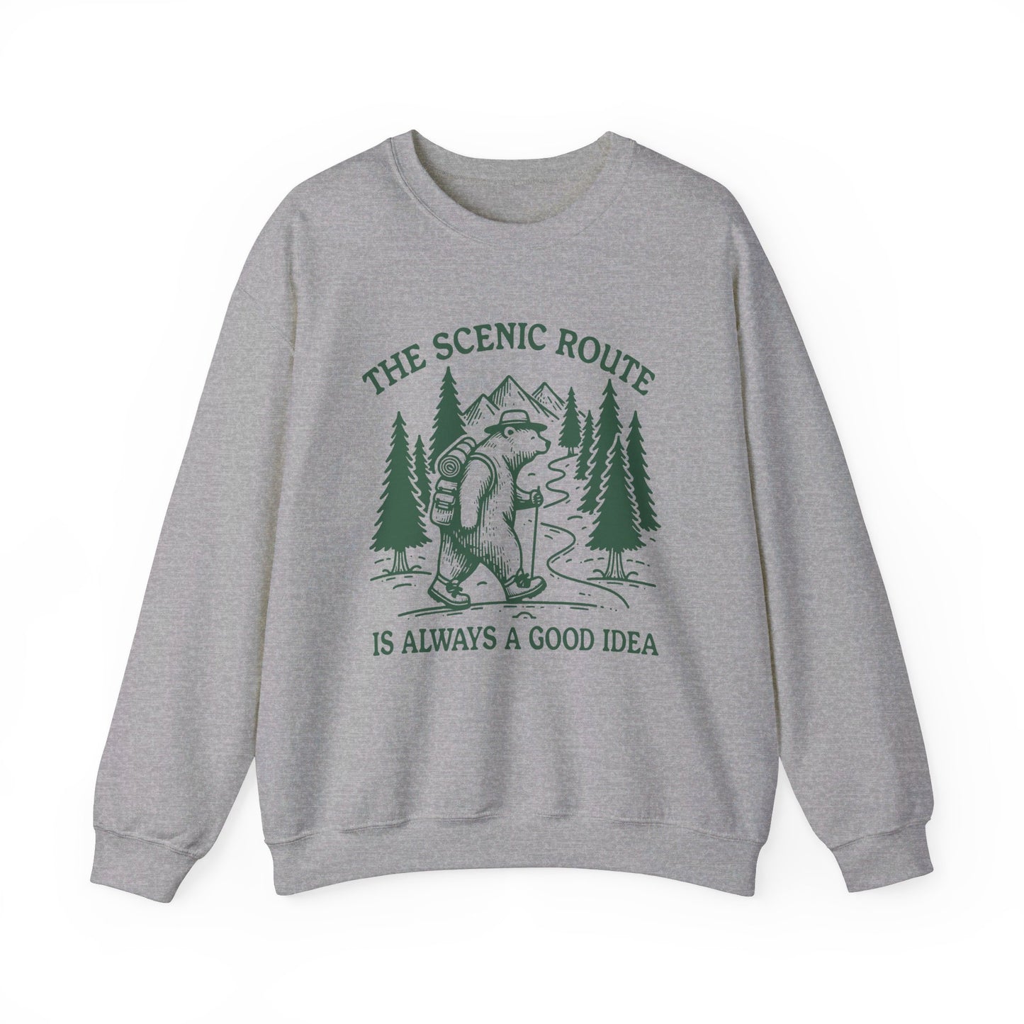 The Scenic Route Bear Nature Unisex Heavy Blend™ Crewneck Sweatshirt