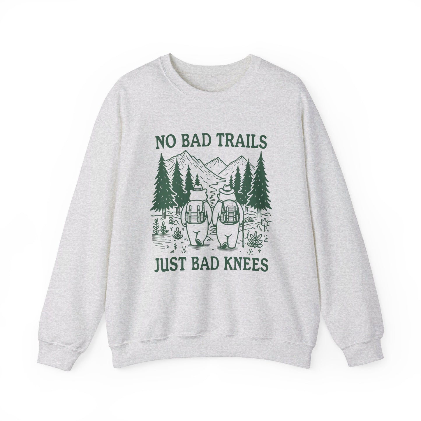 No Bad Trails Only Bad Knees Unisex Heavy Blend™ Crewneck Sweatshirt