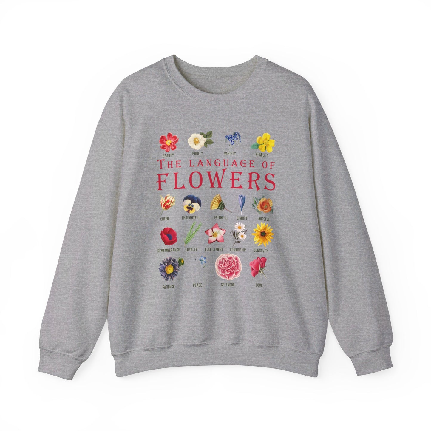 The Language Of Flowers Unisex Heavy Blend™ Crewneck Sweatshirt