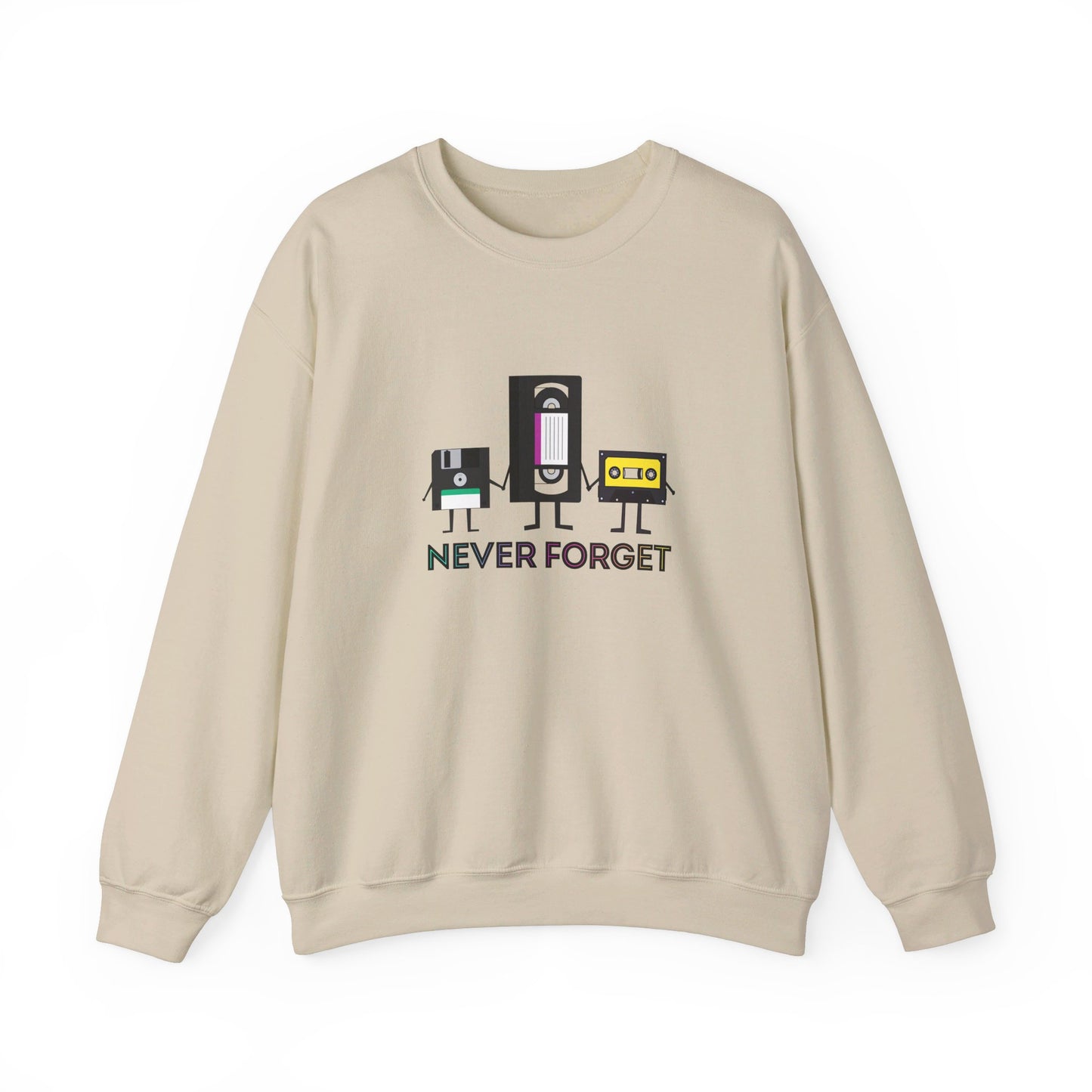 Never Forget Retro Unisex Heavy Blend™ Crewneck Sweatshirt