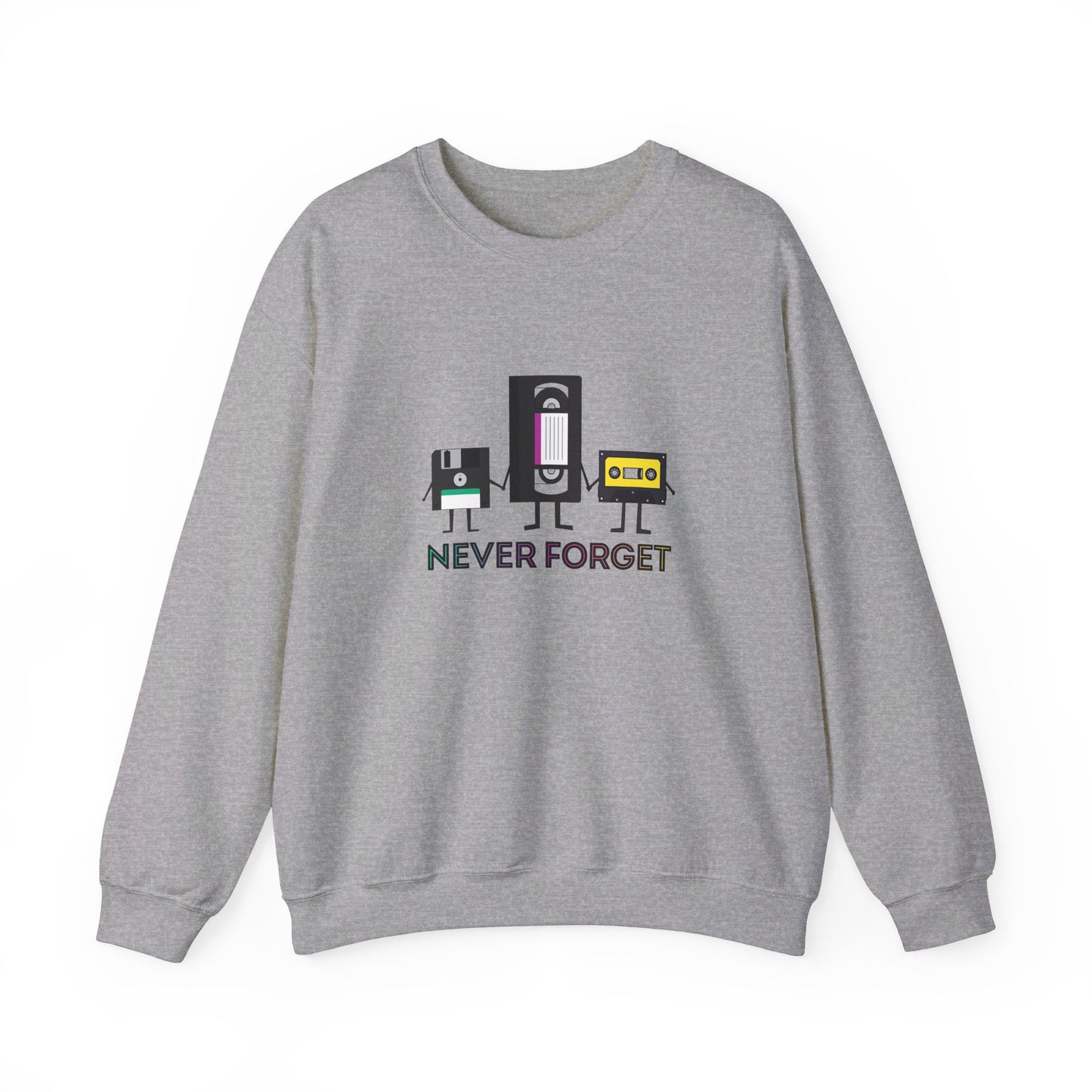 Never Forget Retro Unisex Heavy Blend™ Crewneck Sweatshirt