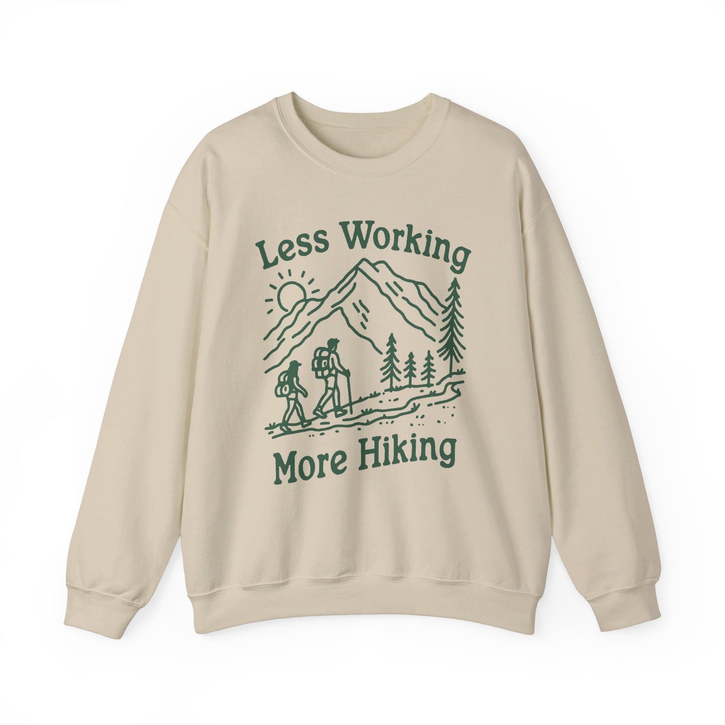 Less Working More Hiking Unisex Heavy Blend™ Crewneck Sweatshirt