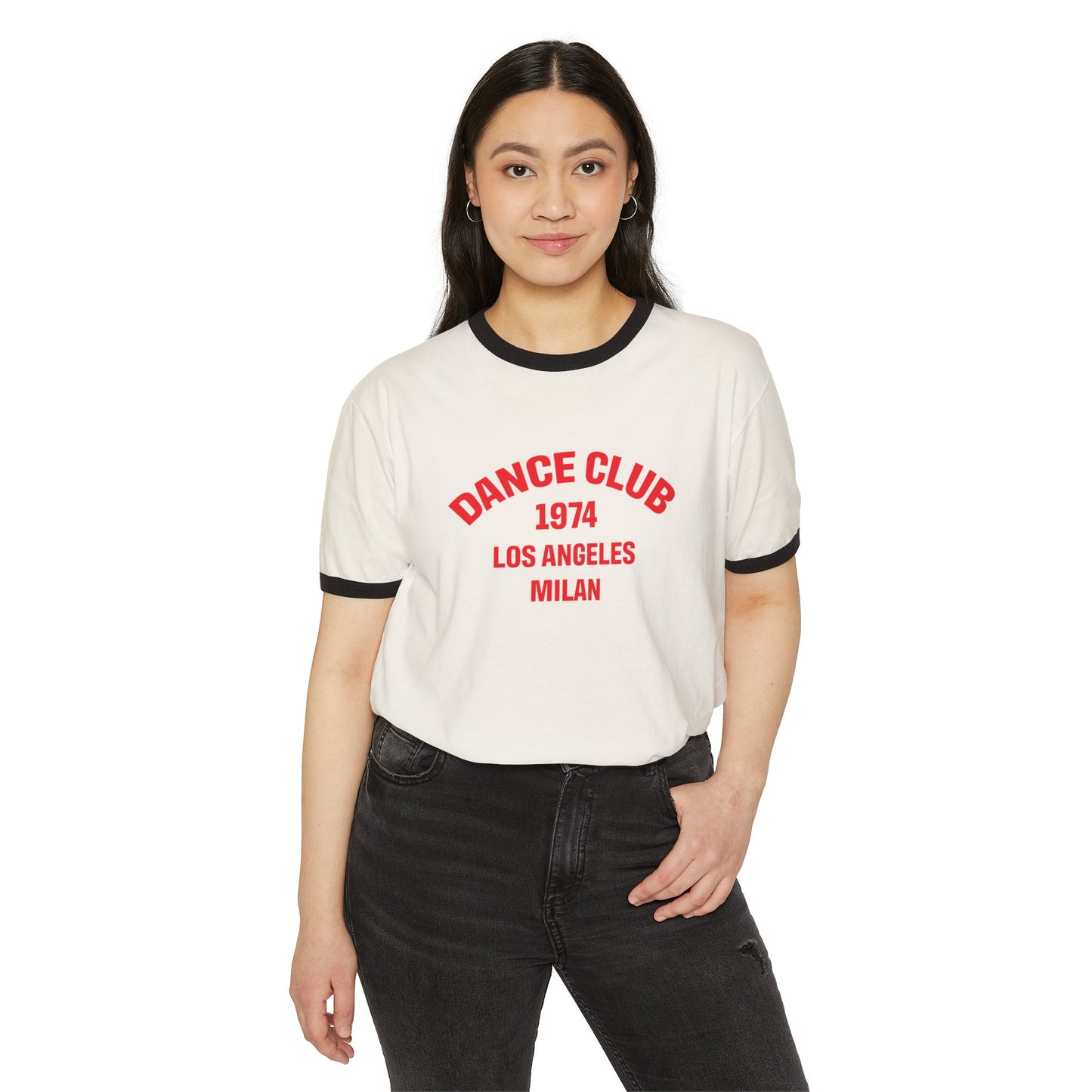 Dance Club 1974 Unisex Cotton Ringer T-Shirt