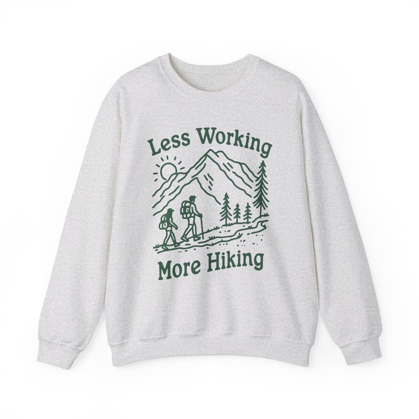 Less Working More Hiking Unisex Heavy Blend™ Crewneck Sweatshirt