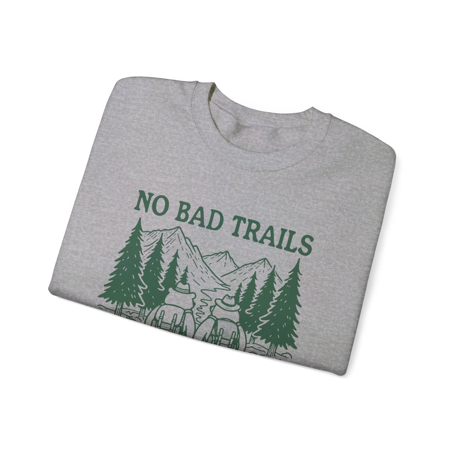 No Bad Trails Only Bad Knees Unisex Heavy Blend™ Crewneck Sweatshirt