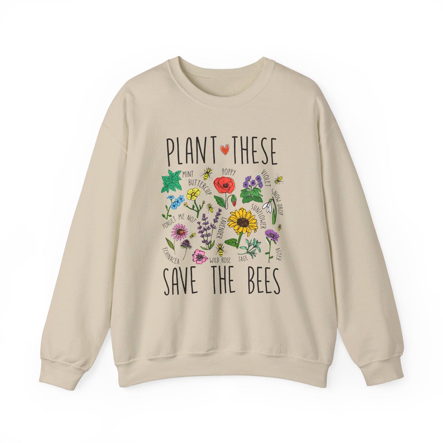 Plant These Save The Bees Unisex Heavy Blend™ Crewneck Sweatshirt