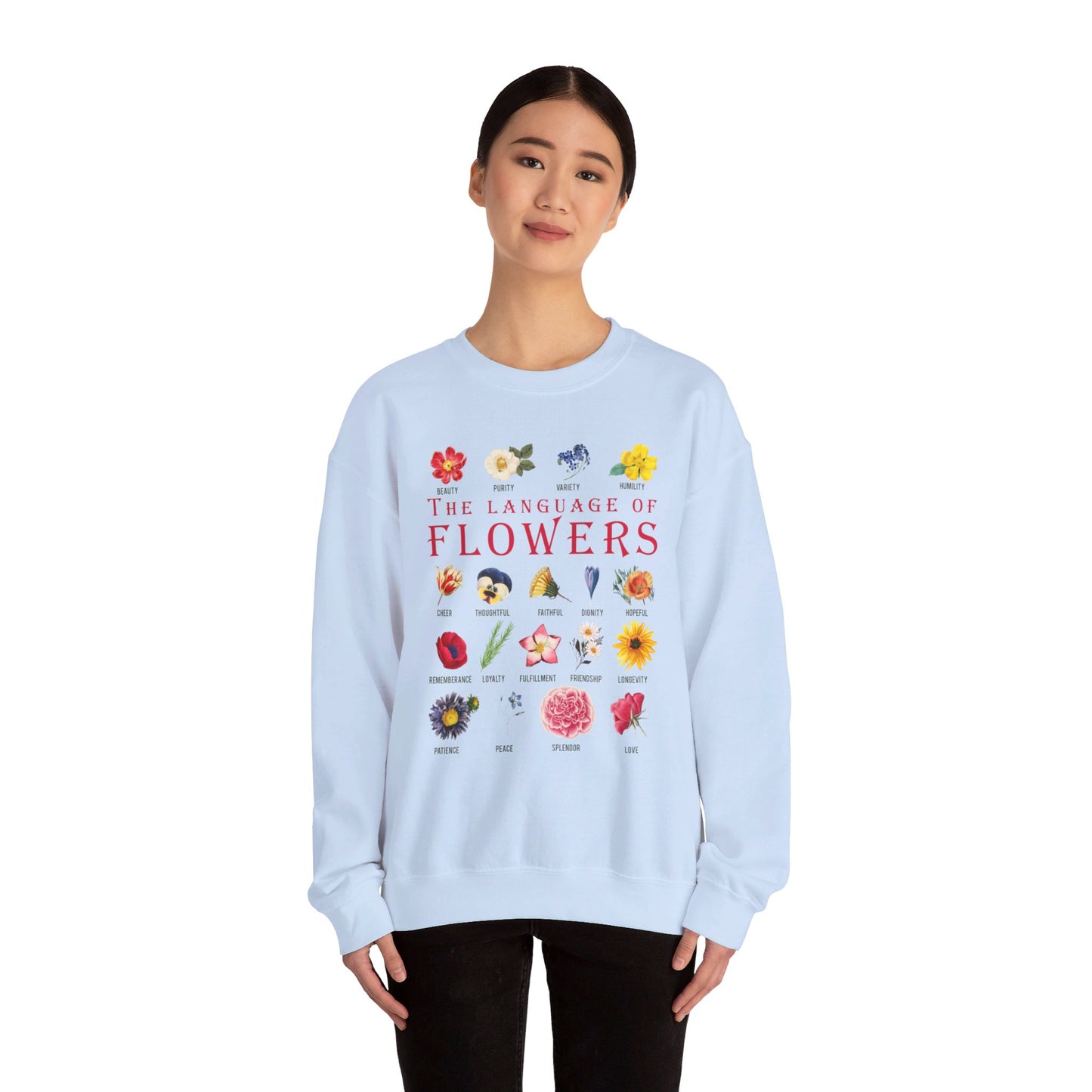 The Language Of Flowers Unisex Heavy Blend™ Crewneck Sweatshirt