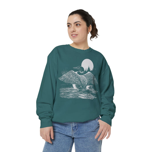 The Loon Of North America Unisex Garment-Dyed Sweatshirt