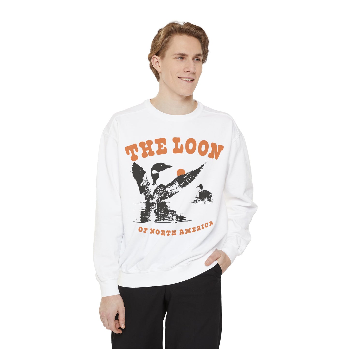 The Loon Of North America Unisex Garment-Dyed Sweatshirt